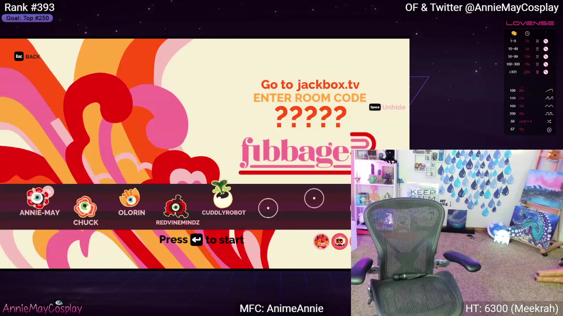 Gallery image thumbnail from AnimeAnnie's myfreecams stream on, 04/16/2023, 02:54 image 14 of 20