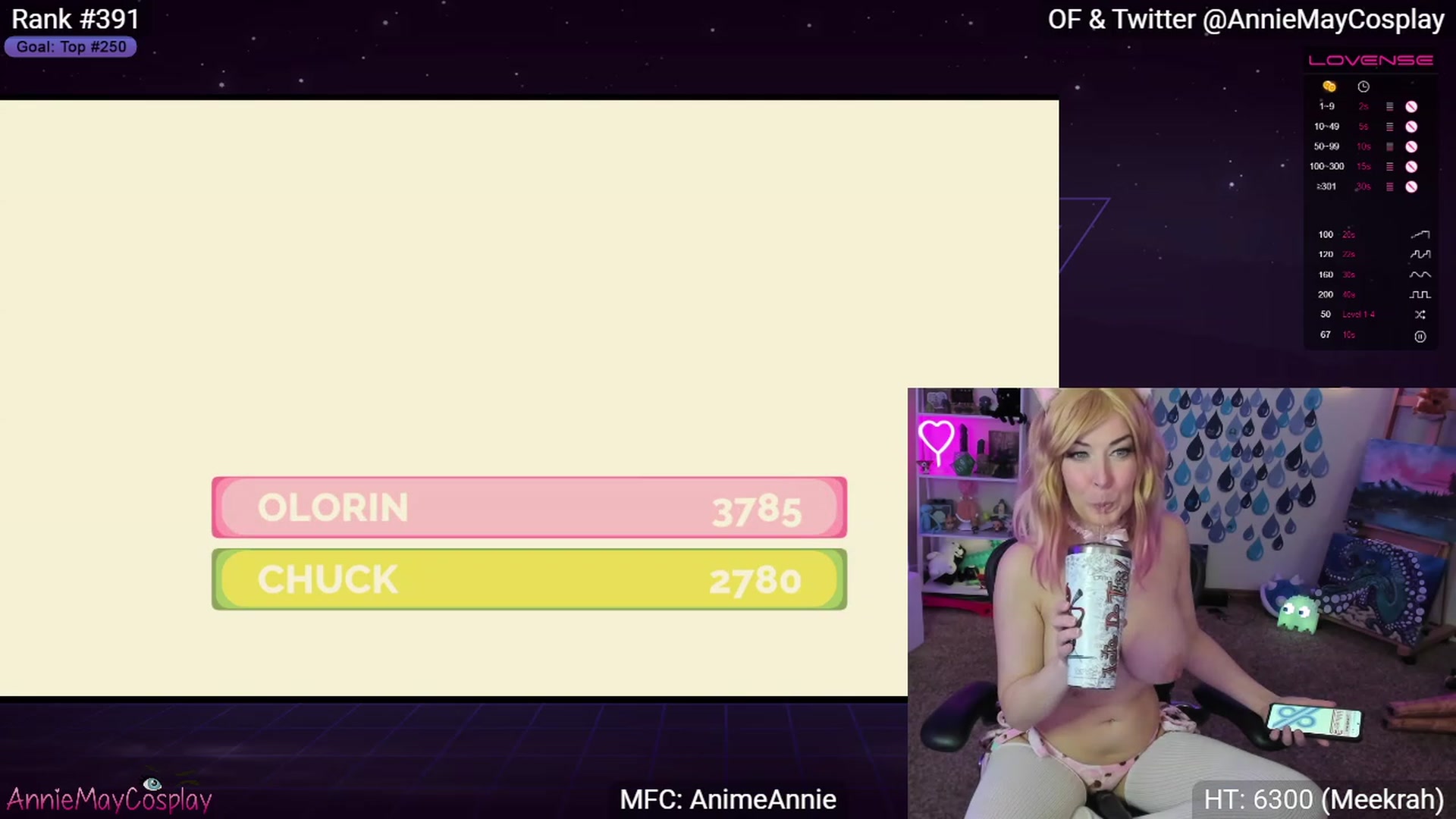 Gallery image thumbnail from AnimeAnnie's myfreecams stream on, 04/16/2023, 02:54 image 17 of 20