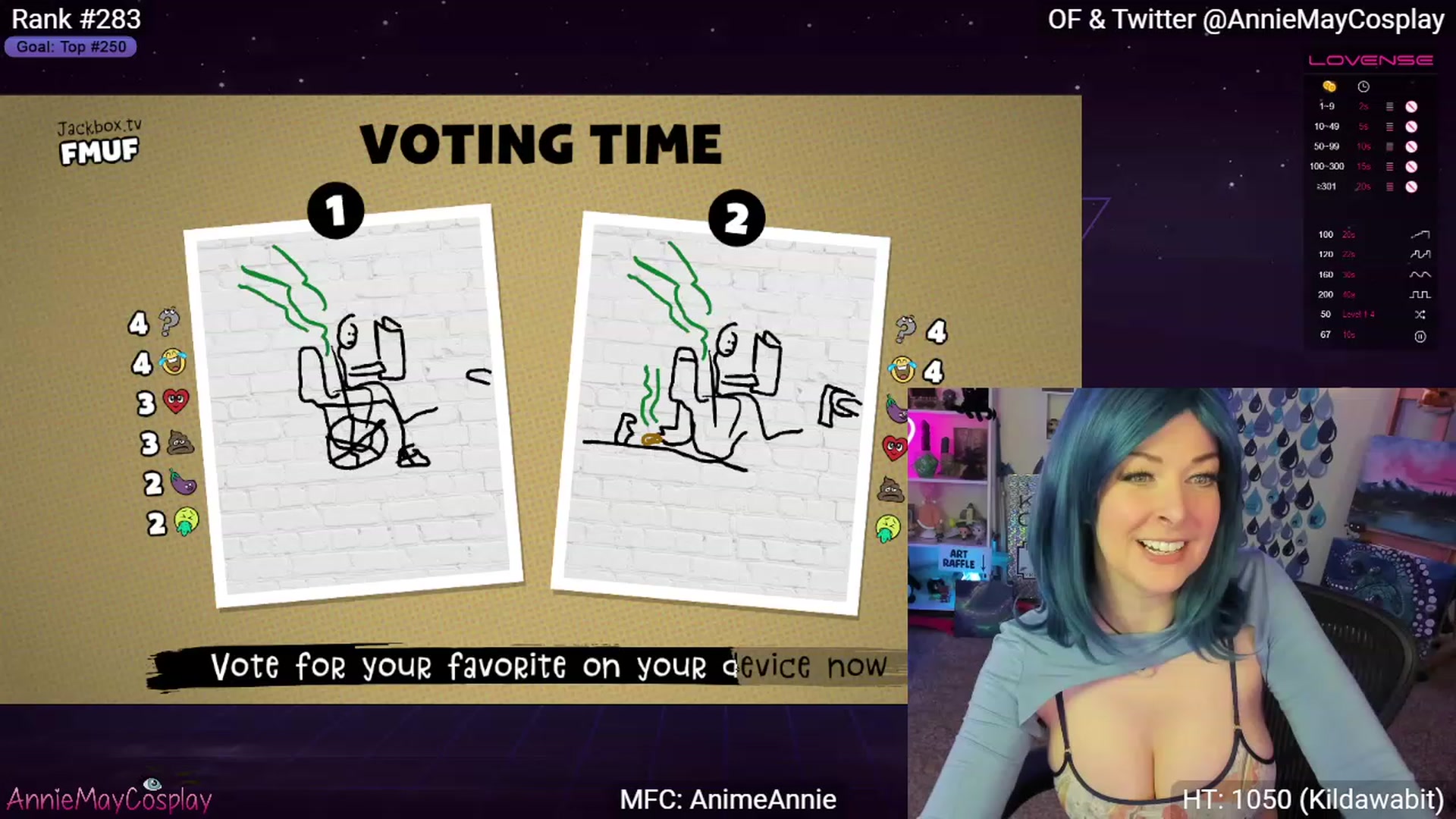 Gallery image thumbnail from AnimeAnnie's myfreecams stream on, 04/20/2023, 01:59 image 18 of 20