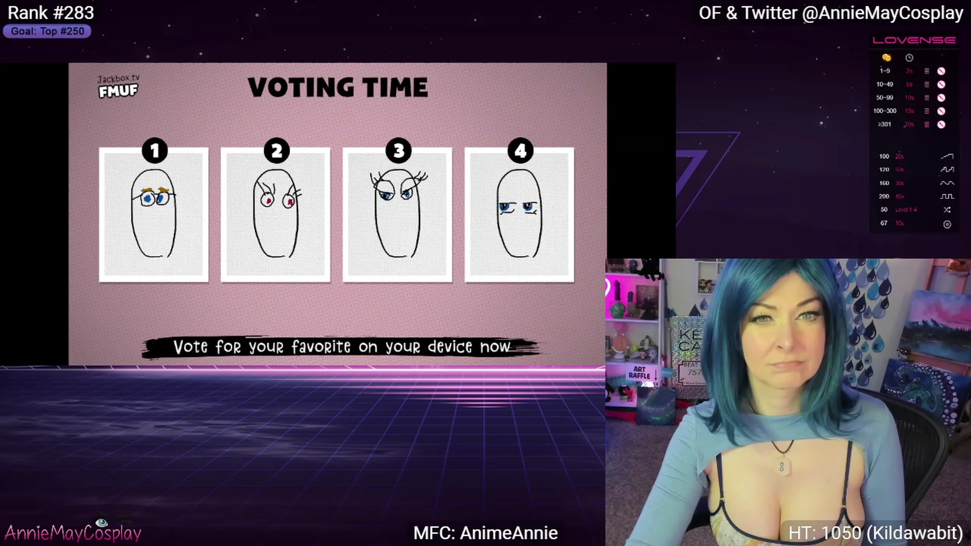Gallery image thumbnail from AnimeAnnie's myfreecams stream on, 04/20/2023, 01:59 image 19 of 20