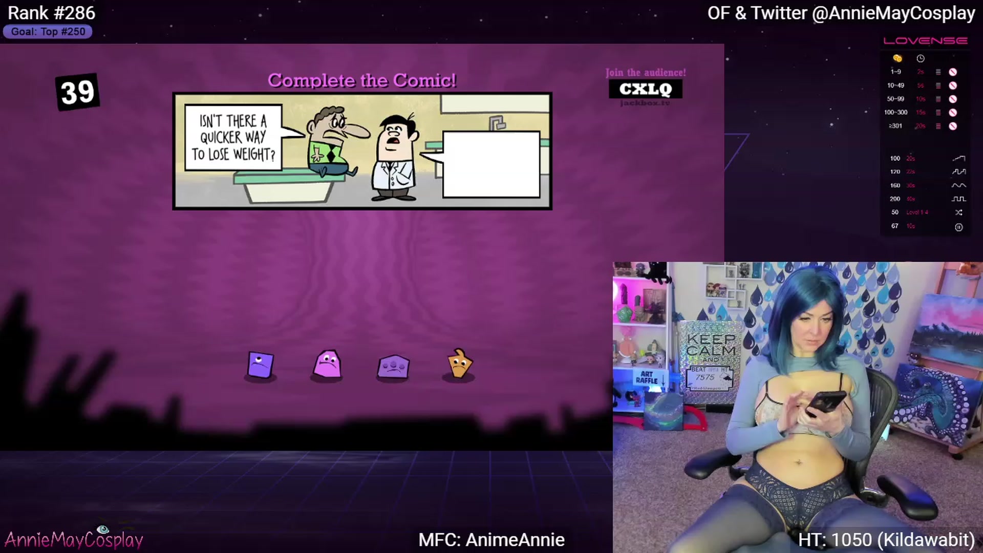 Gallery image thumbnail from AnimeAnnie's myfreecams stream on, 04/20/2023, 01:59 image 14 of 20