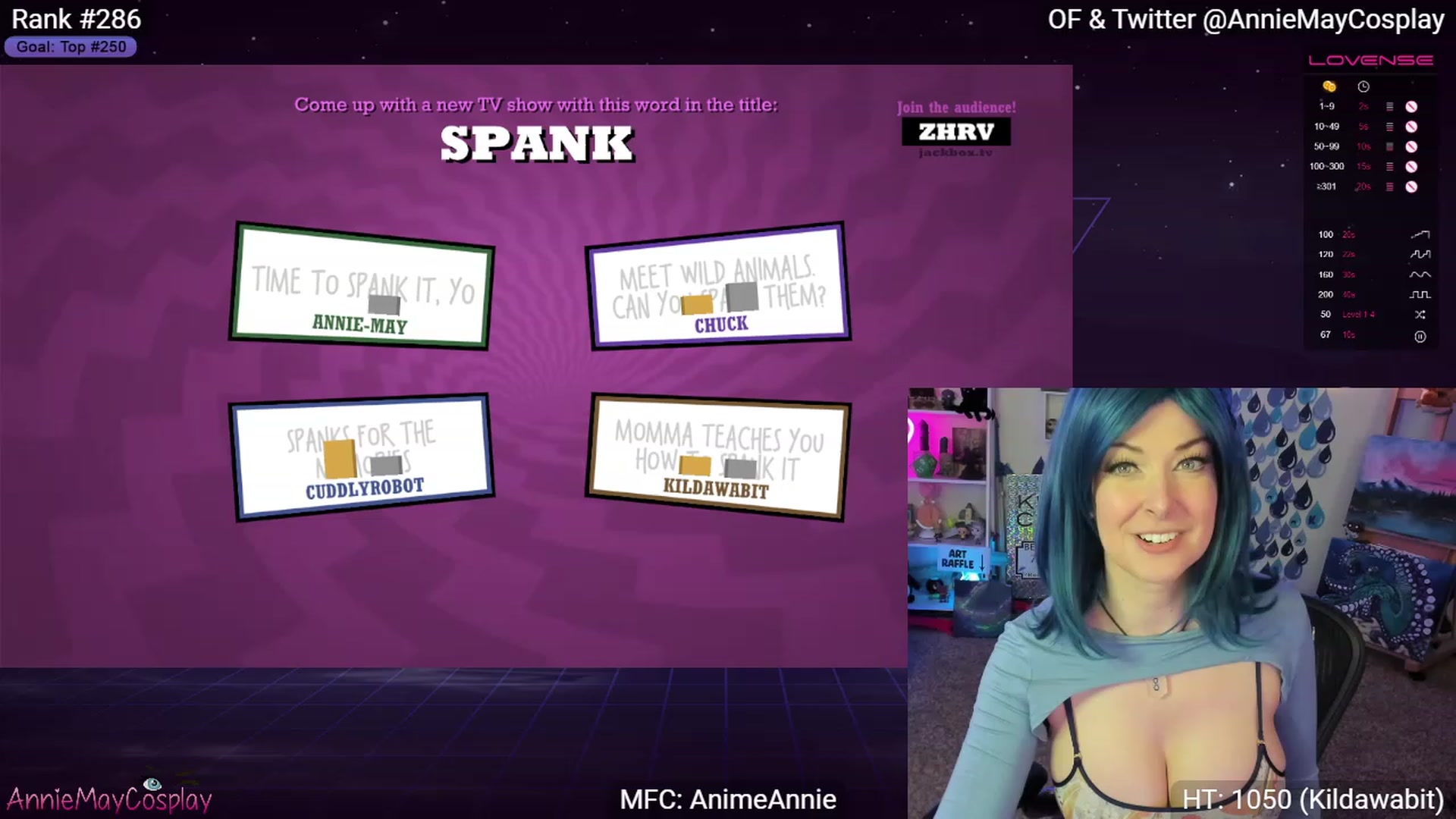 Gallery image thumbnail from AnimeAnnie's myfreecams stream on, 04/20/2023, 02:22 image 16 of 20