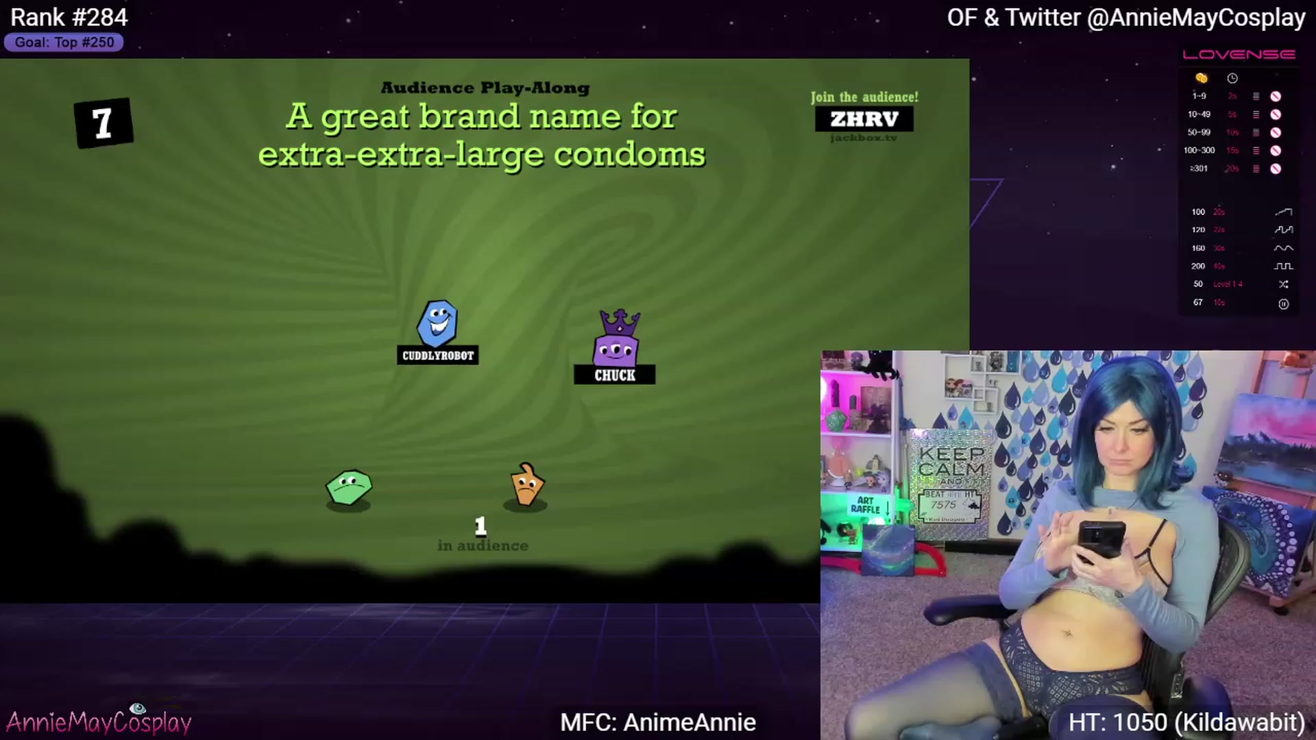 Gallery image thumbnail from AnimeAnnie's myfreecams stream on, 04/20/2023, 02:22 image 4 of 20