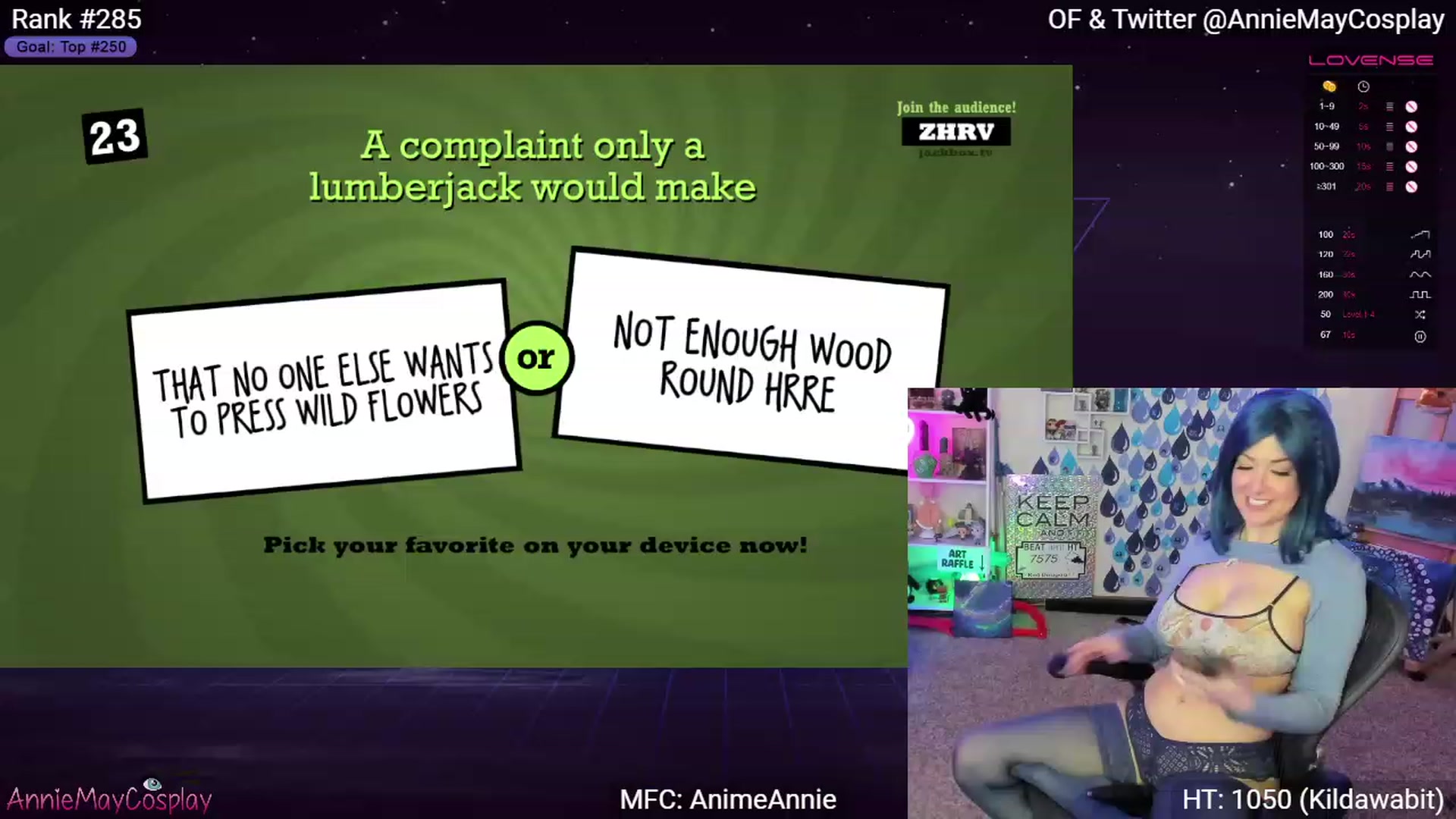 Gallery image thumbnail from AnimeAnnie's myfreecams stream on, 04/20/2023, 02:22 image 8 of 20