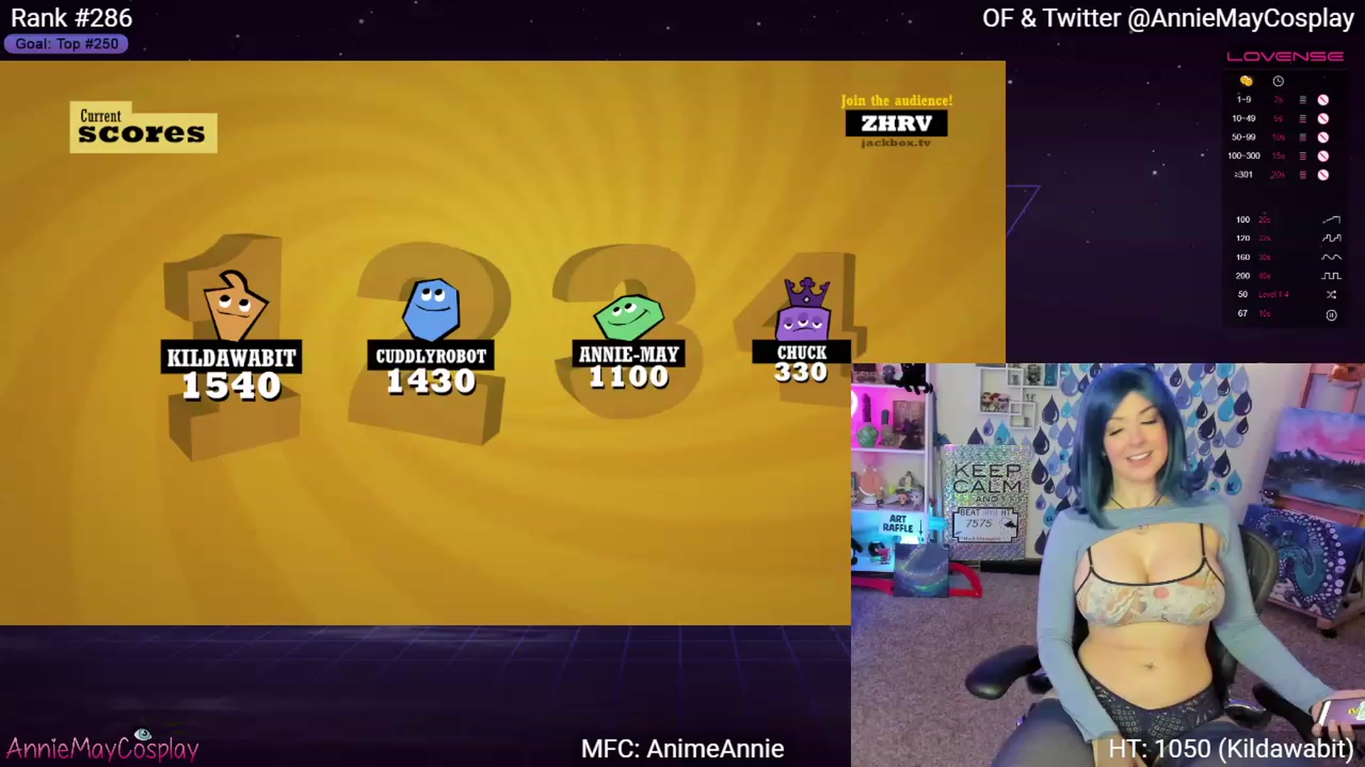 Gallery image thumbnail from AnimeAnnie's myfreecams stream on, 04/20/2023, 02:22 image 11 of 20