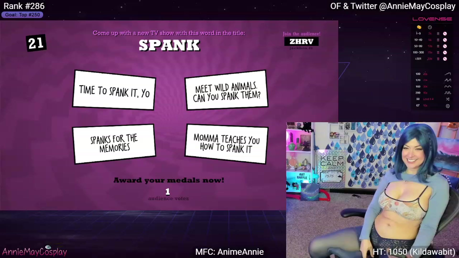 Gallery image thumbnail from AnimeAnnie's myfreecams stream on, 04/20/2023, 02:22 image 15 of 20