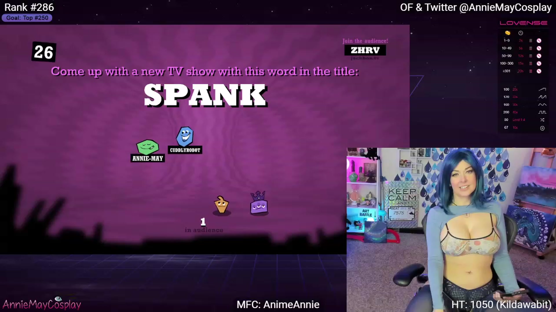 Gallery image thumbnail from AnimeAnnie's myfreecams stream on, 04/20/2023, 02:22 image 13 of 20