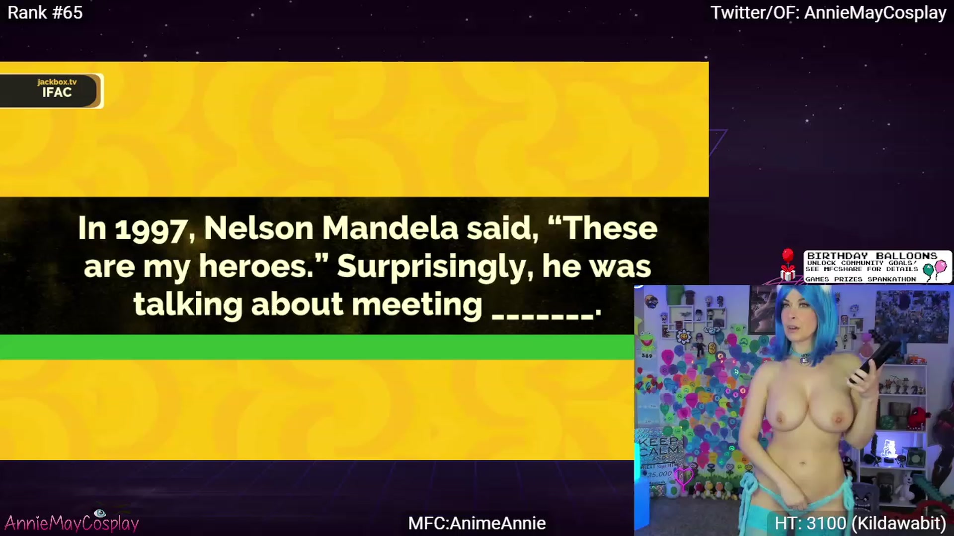 Gallery image thumbnail from AnimeAnnie's myfreecams stream on, 09/17/2023, 03:58 image 16 of 20
