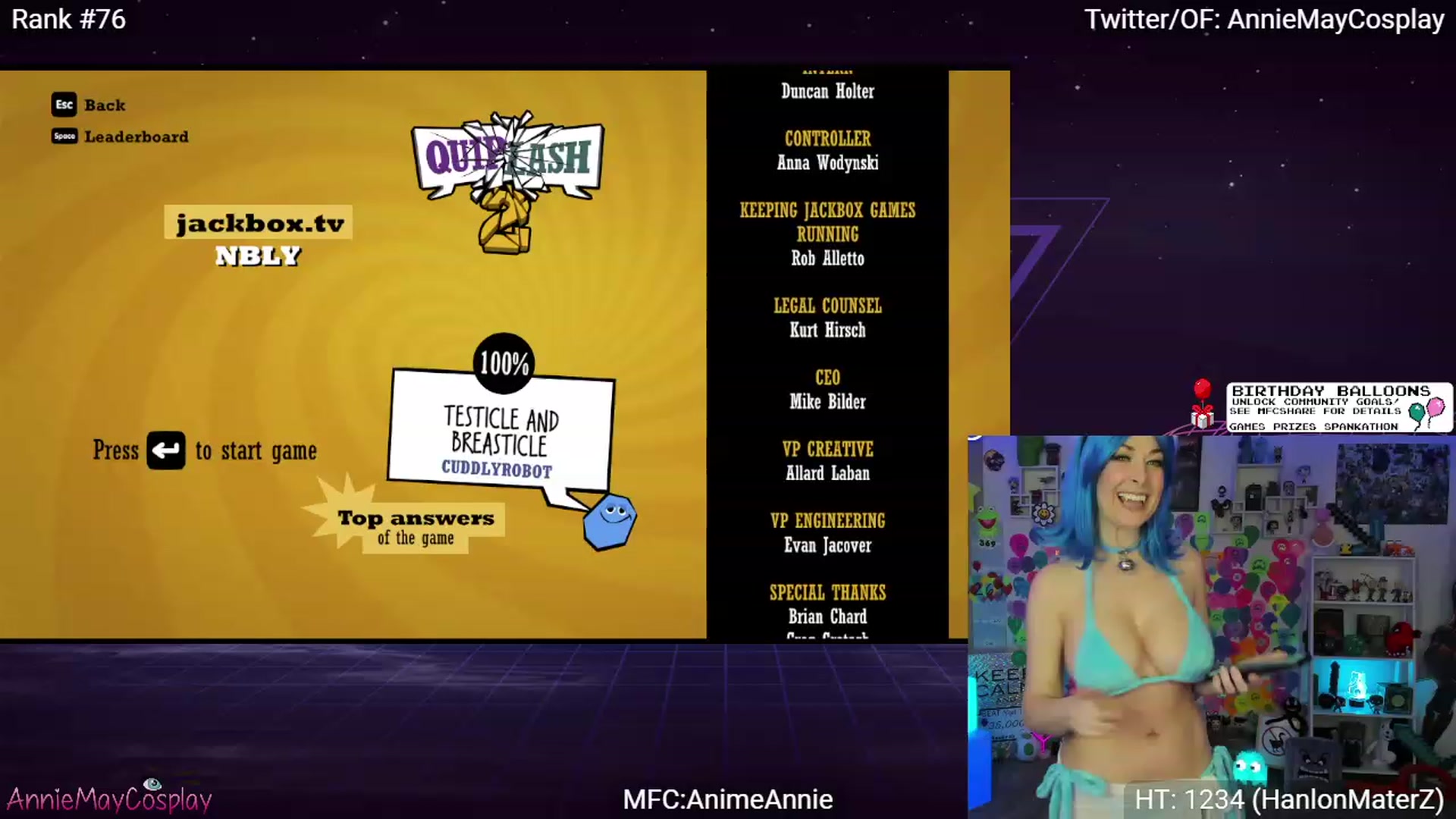 Gallery image thumbnail from AnimeAnnie's myfreecams stream on, 09/17/2023, 03:58 image 2 of 20