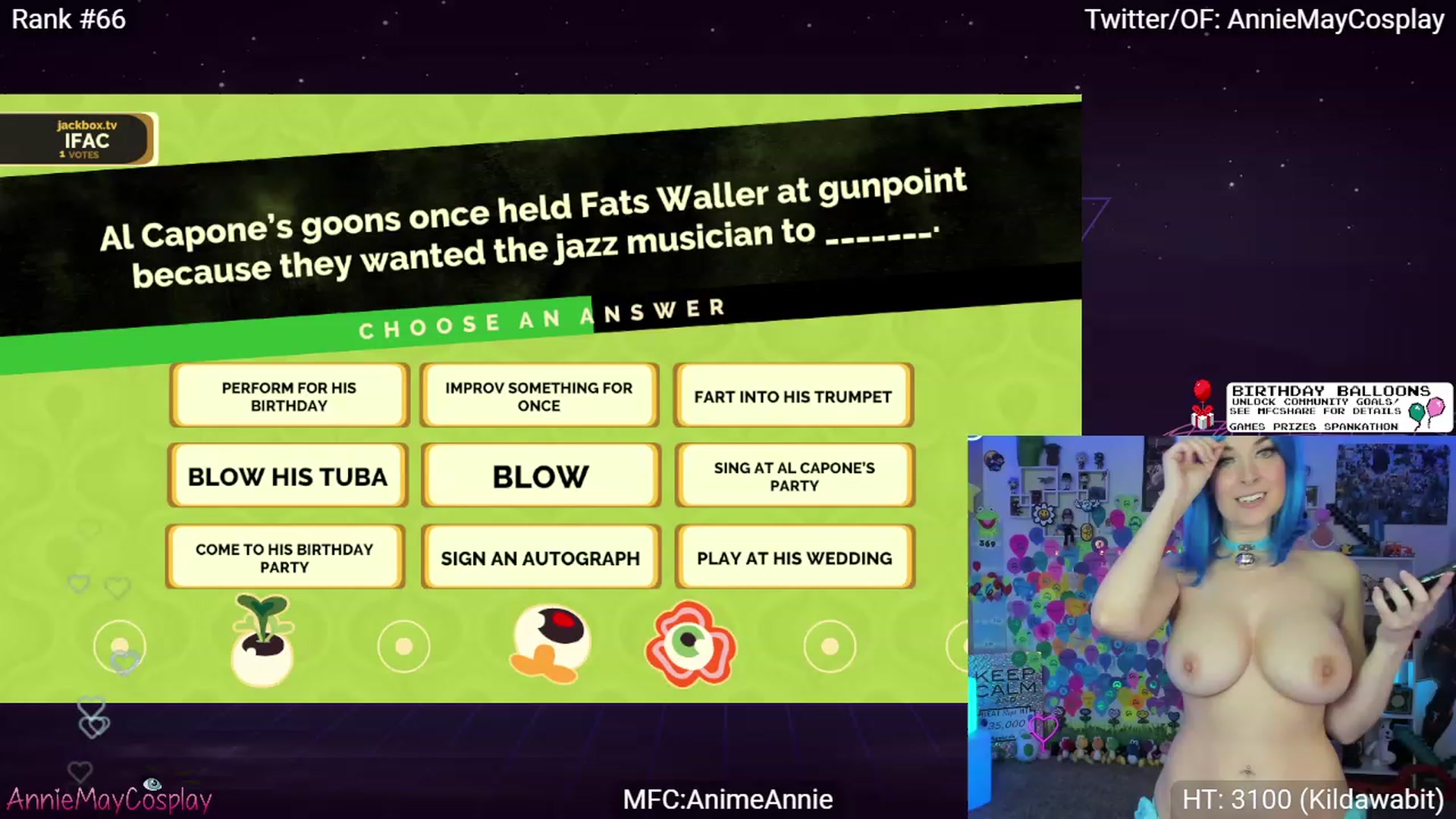 Gallery image thumbnail from AnimeAnnie's myfreecams stream on, 09/17/2023, 03:58 image 19 of 20