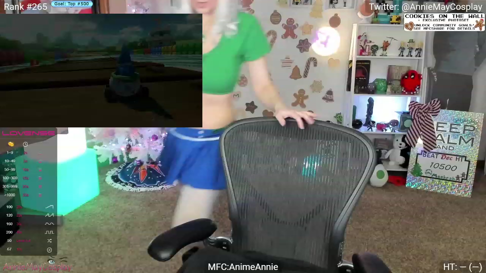 Gallery image thumbnail from AnimeAnnie's myfreecams stream on, 12/05/2023, 03:34 image 1 of 20