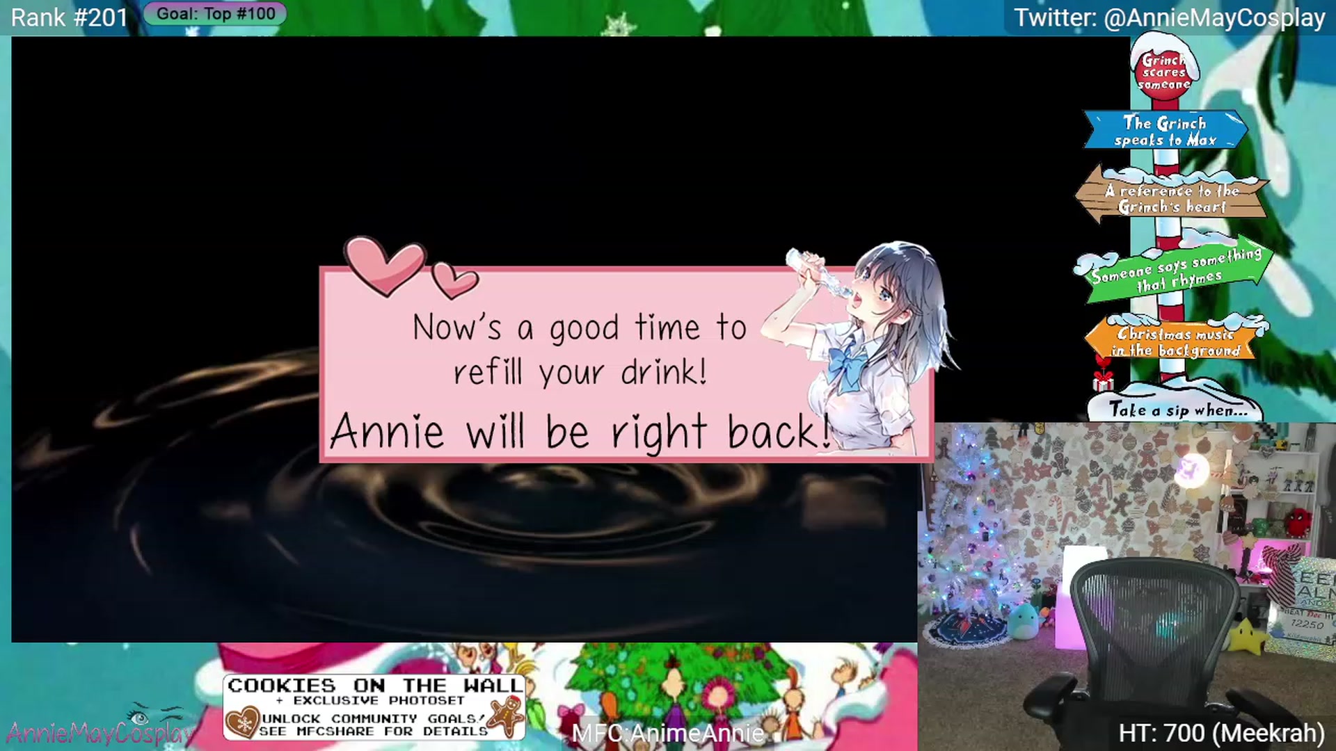 Gallery image thumbnail from AnimeAnnie's myfreecams stream on, 12/24/2023, 02:35 image 19 of 20