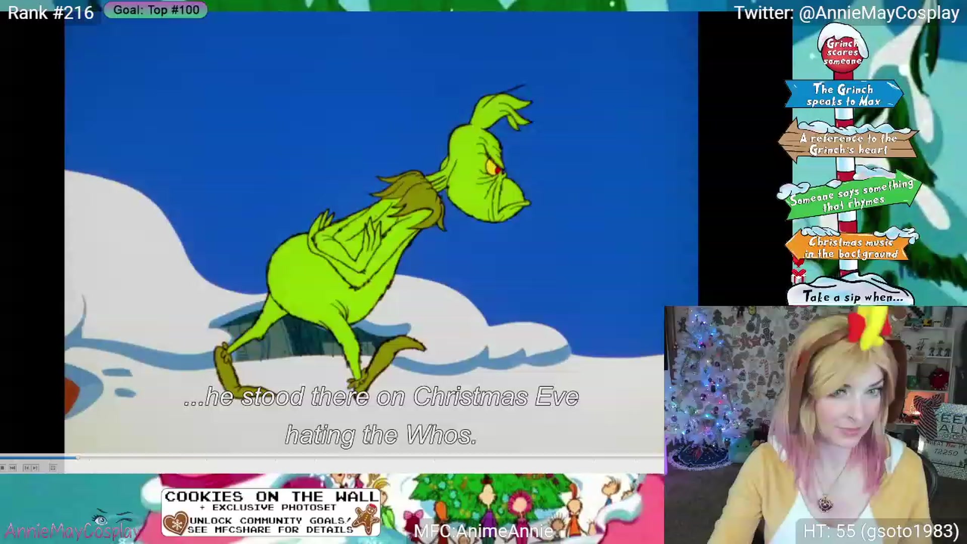 Gallery image thumbnail from AnimeAnnie's myfreecams stream on, 12/24/2023, 02:35 image 8 of 20
