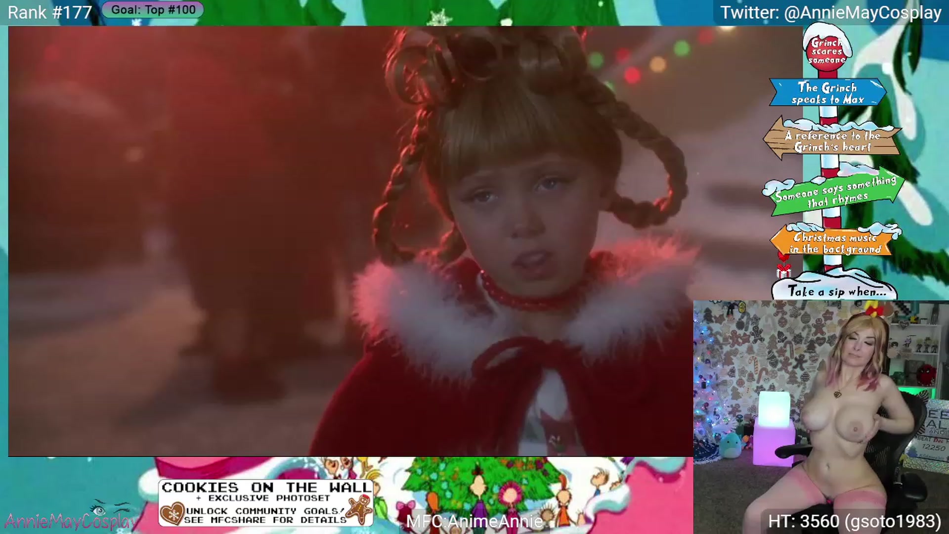 Gallery image thumbnail from AnimeAnnie's myfreecams stream on, 12/24/2023, 03:52 image 18 of 20