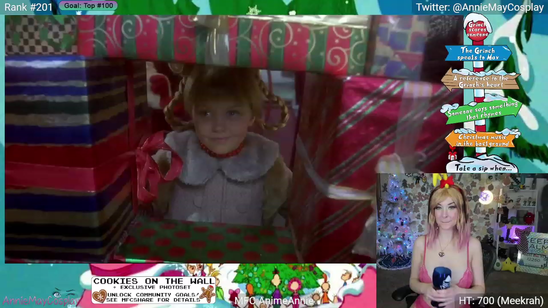 Gallery image thumbnail from AnimeAnnie's myfreecams stream on, 12/24/2023, 03:52 image 2 of 20