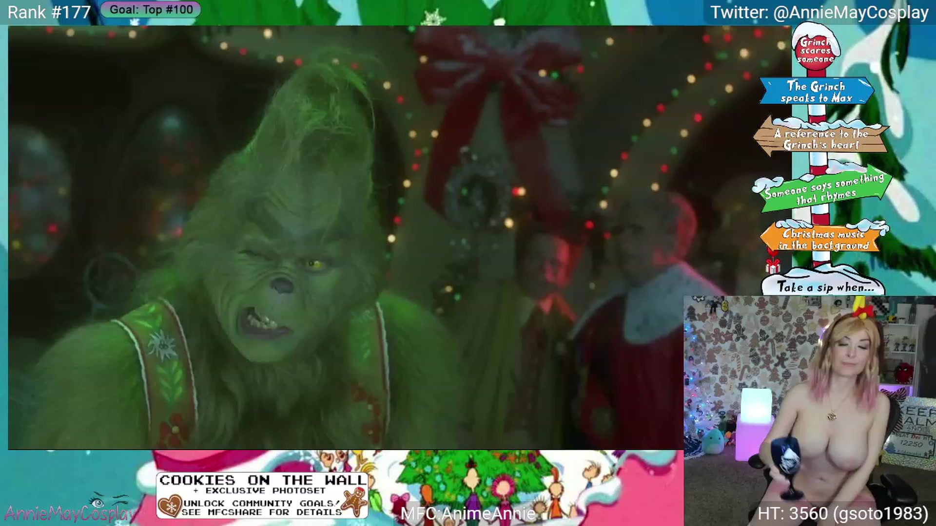 Gallery image thumbnail from AnimeAnnie's myfreecams stream on, 12/24/2023, 03:52 image 15 of 20