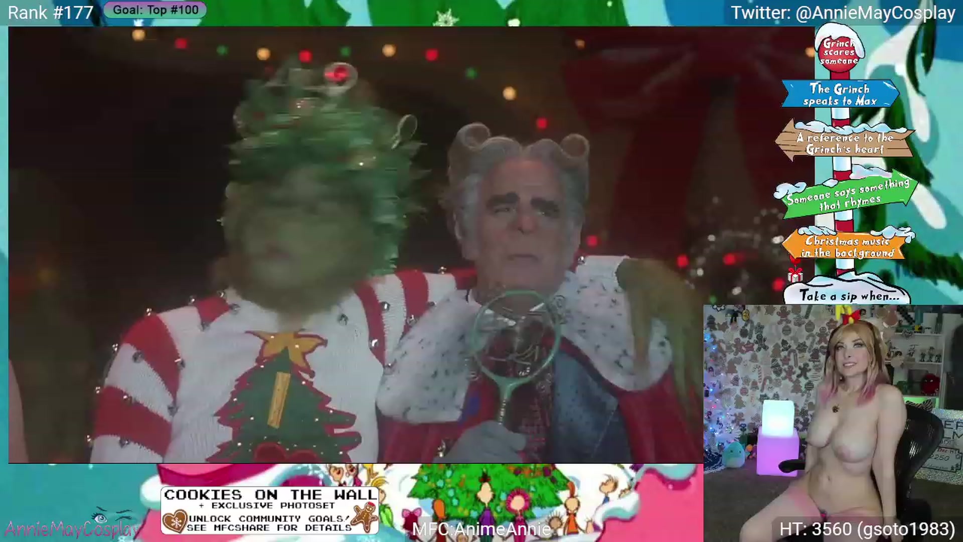 Gallery image thumbnail from AnimeAnnie's myfreecams stream on, 12/24/2023, 03:52 image 16 of 20
