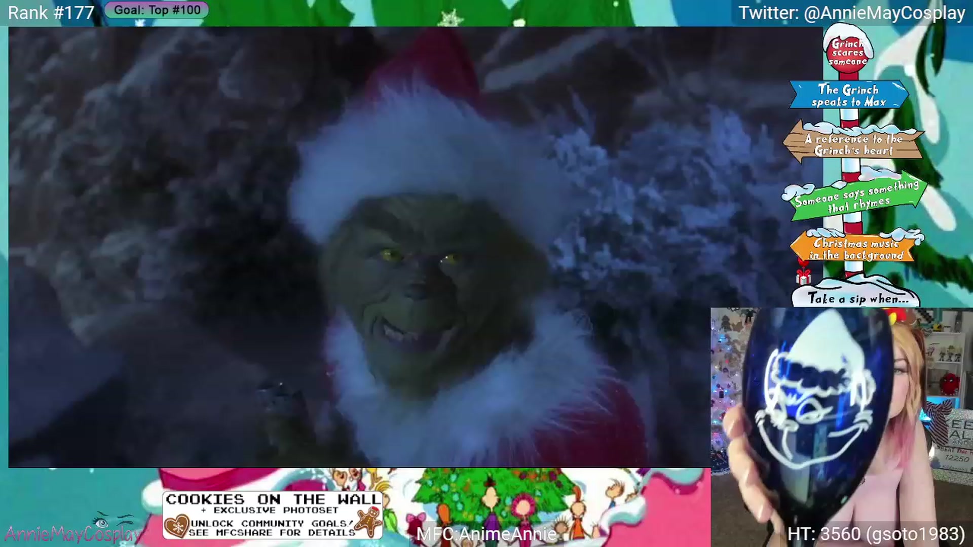 Gallery image thumbnail from AnimeAnnie's myfreecams stream on, 12/24/2023, 03:52 image 20 of 20