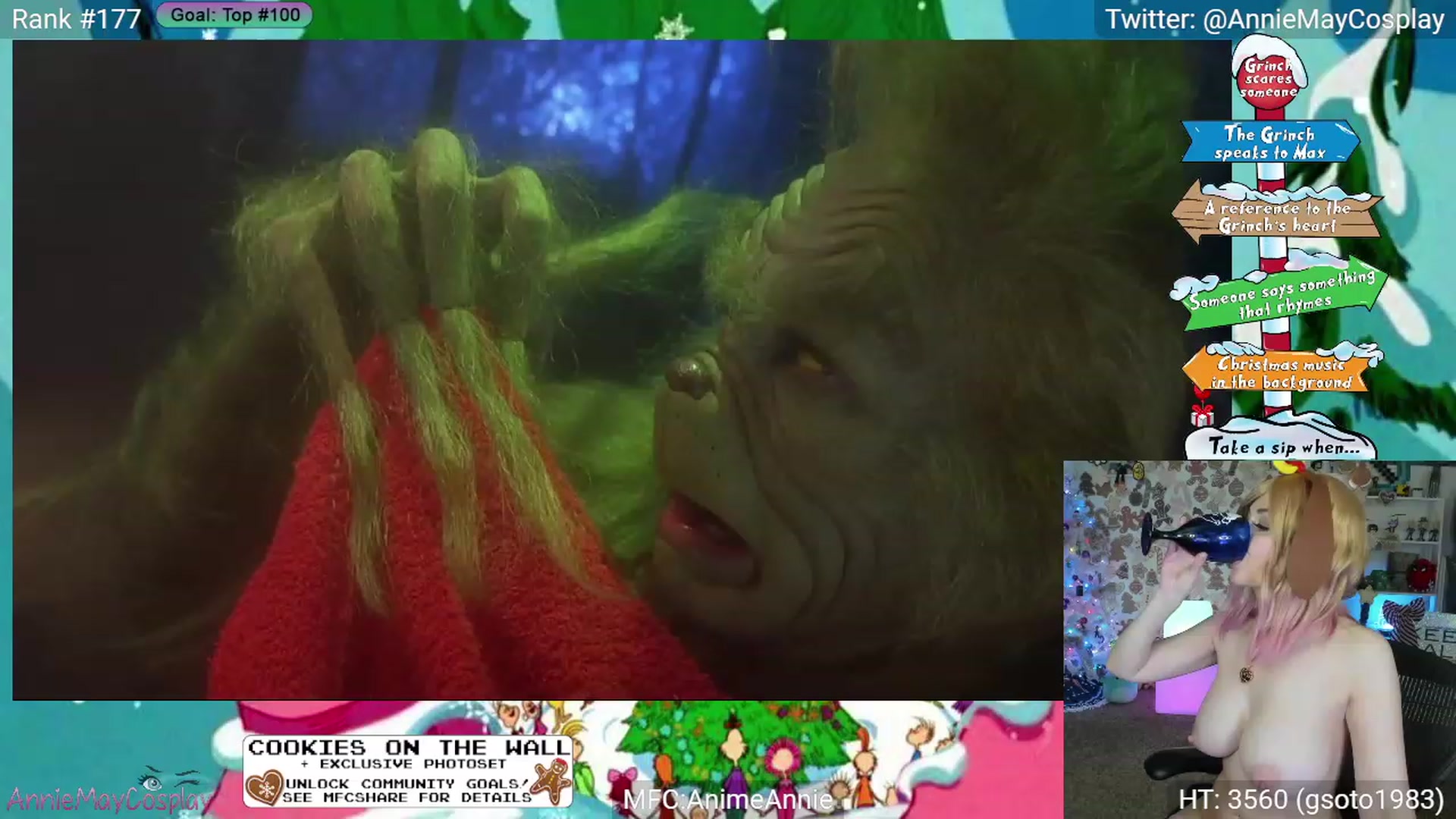 Gallery image thumbnail from AnimeAnnie's myfreecams stream on, 12/24/2023, 03:52 image 19 of 20