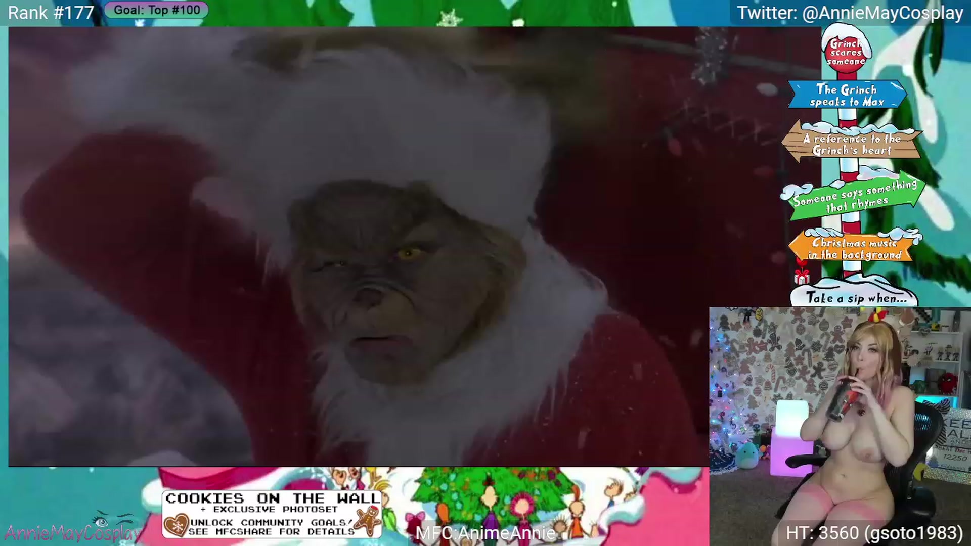 Gallery image thumbnail from AnimeAnnie's myfreecams stream on, 12/24/2023, 05:18 image 2 of 20