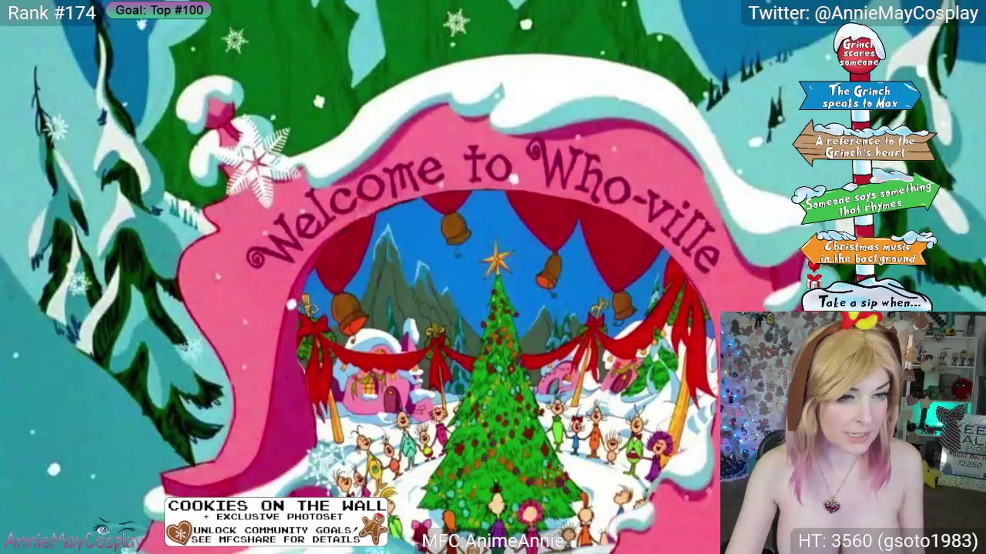 Gallery image thumbnail from AnimeAnnie's myfreecams stream on, 12/24/2023, 05:18 image 9 of 20
