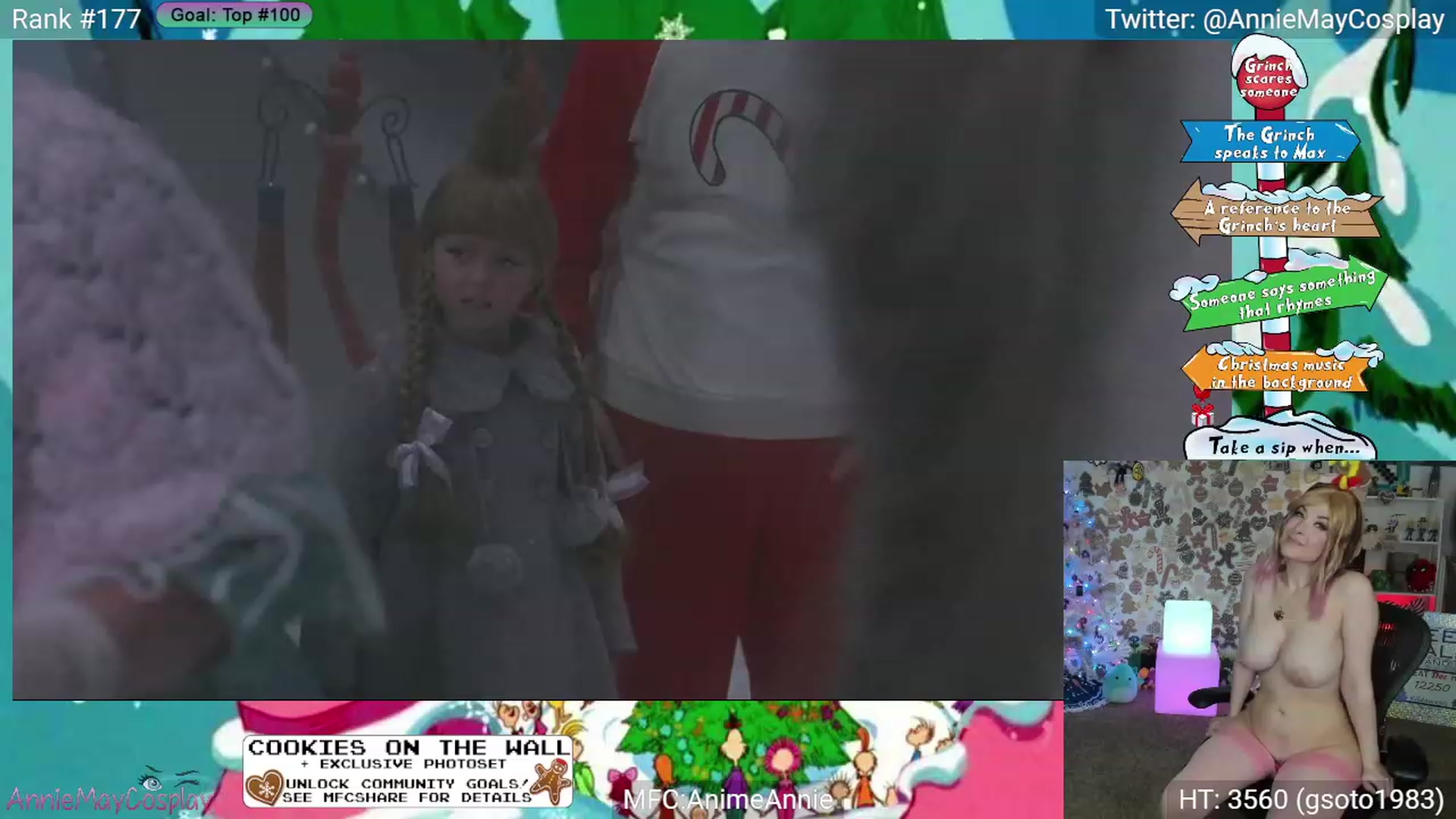 Gallery image thumbnail from AnimeAnnie's myfreecams stream on, 12/24/2023, 05:18 image 1 of 20