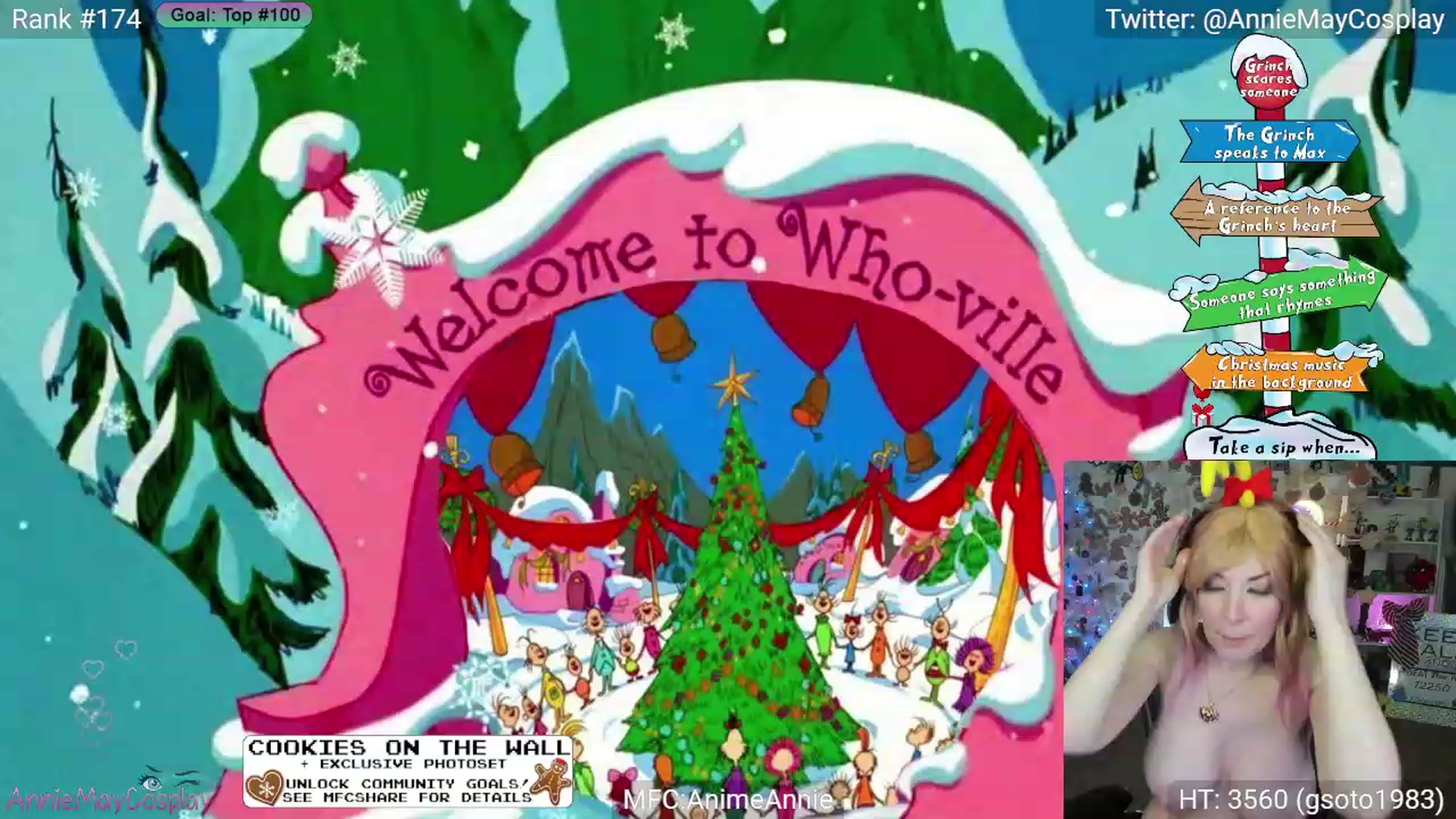 Gallery image thumbnail from AnimeAnnie's myfreecams stream on, 12/24/2023, 05:18 image 10 of 20
