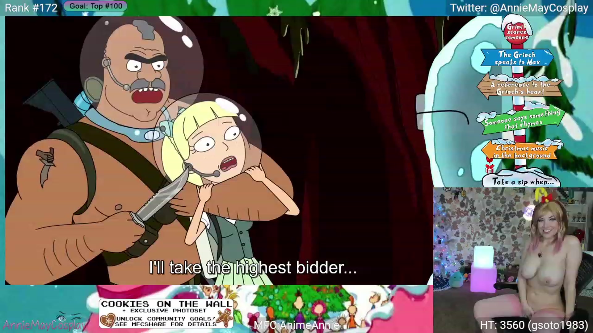 Gallery image thumbnail from AnimeAnnie's myfreecams stream on, 12/24/2023, 05:18 image 14 of 20