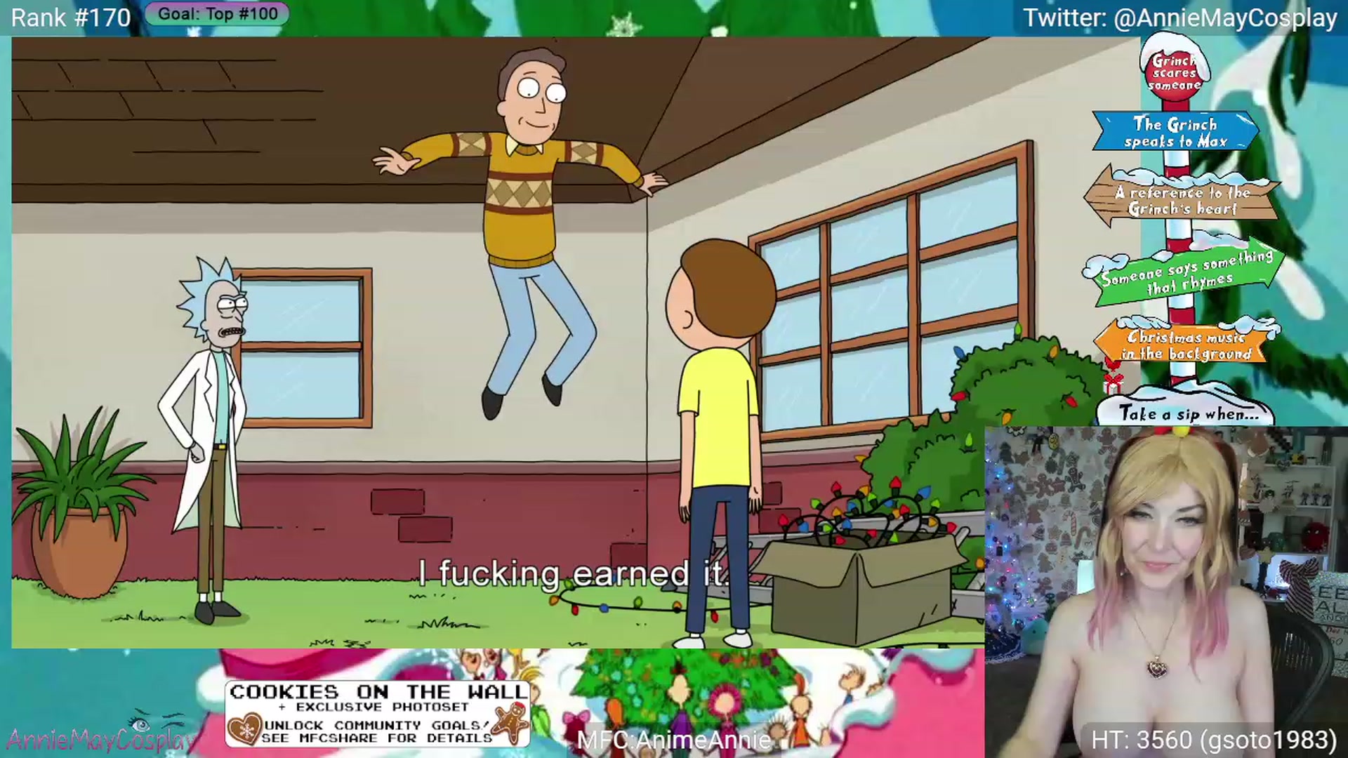 Gallery image thumbnail from AnimeAnnie's myfreecams stream on, 12/24/2023, 05:18 image 17 of 20