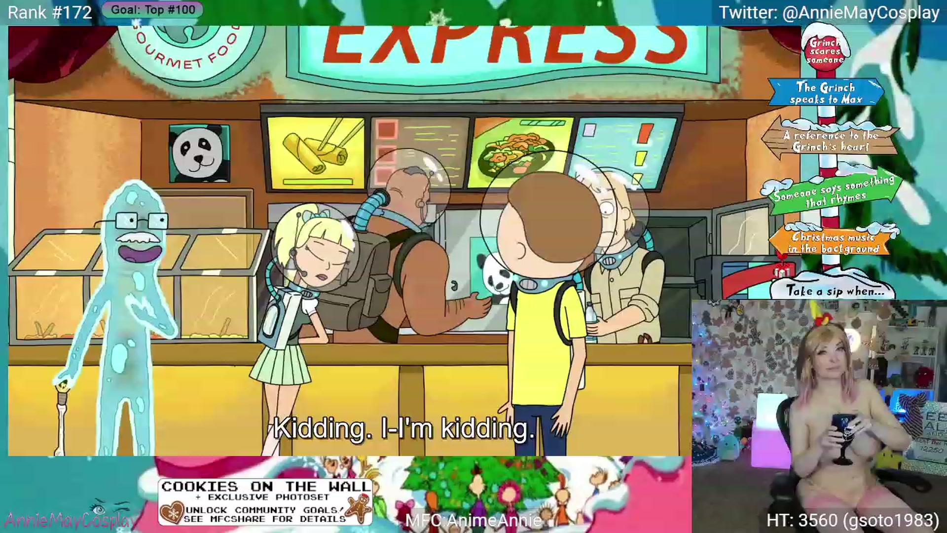Gallery image thumbnail from AnimeAnnie's myfreecams stream on, 12/24/2023, 05:18 image 13 of 20