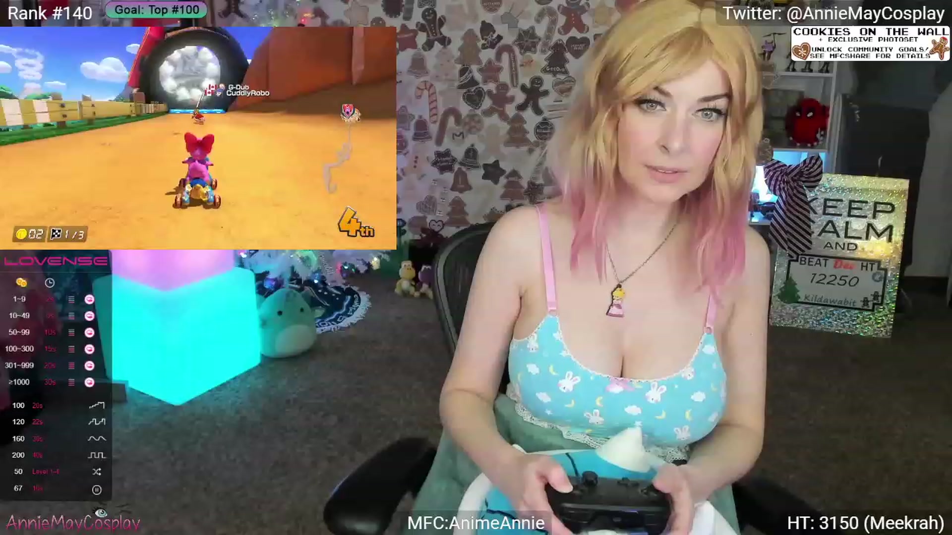 Gallery image thumbnail from AnimeAnnie's myfreecams stream on, 12/29/2023, 02:56 image 16 of 20