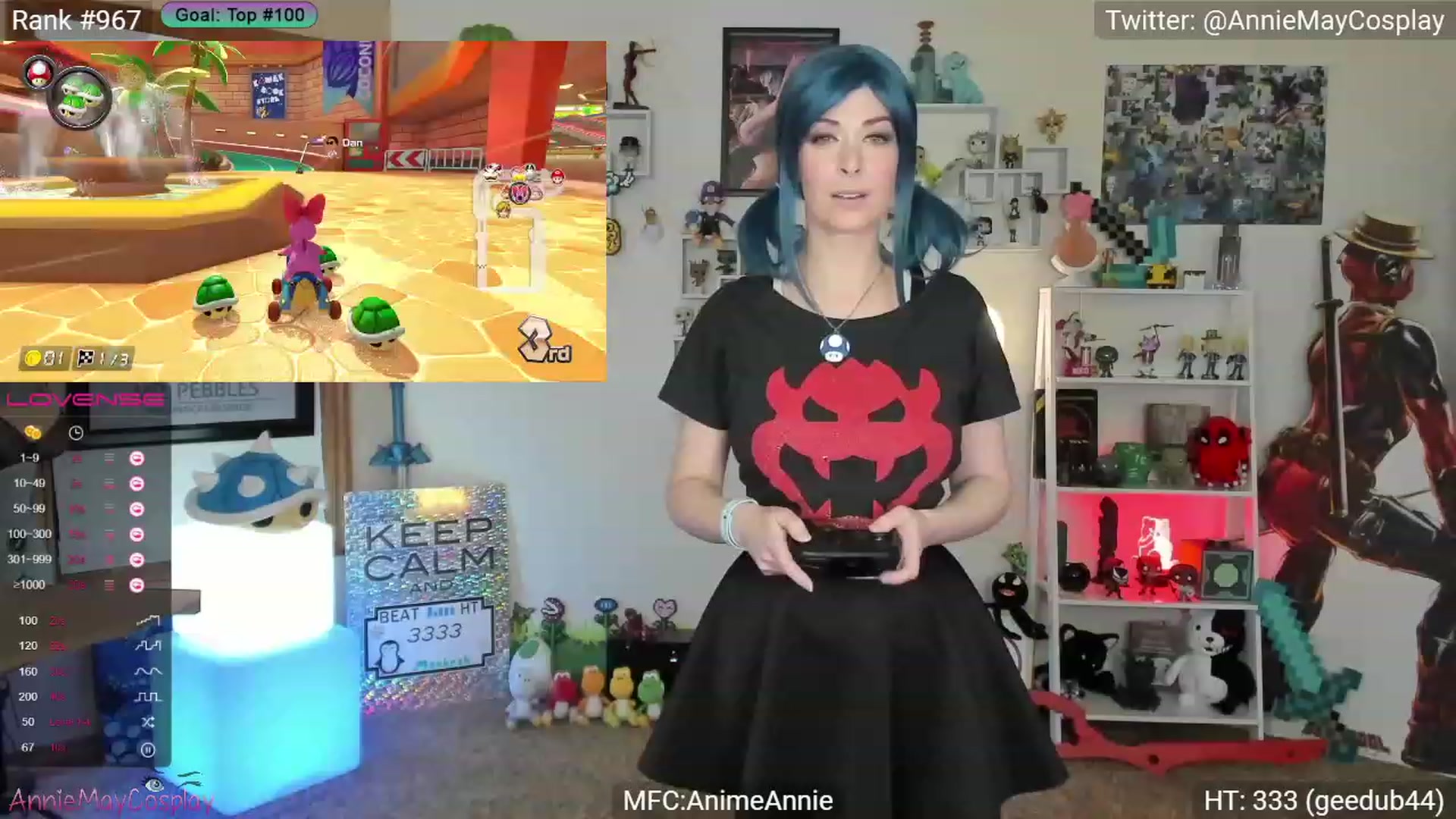 Gallery image thumbnail from AnimeAnnie's myfreecams stream on, 01/09/2024, 03:27 image 5 of 20