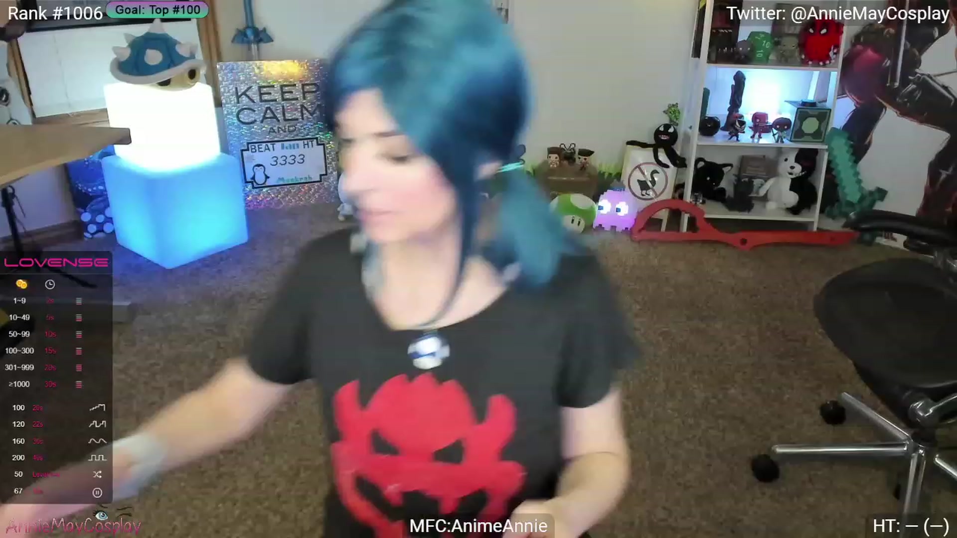 Gallery image thumbnail from AnimeAnnie's myfreecams stream on, 01/09/2024, 03:27 image 1 of 20