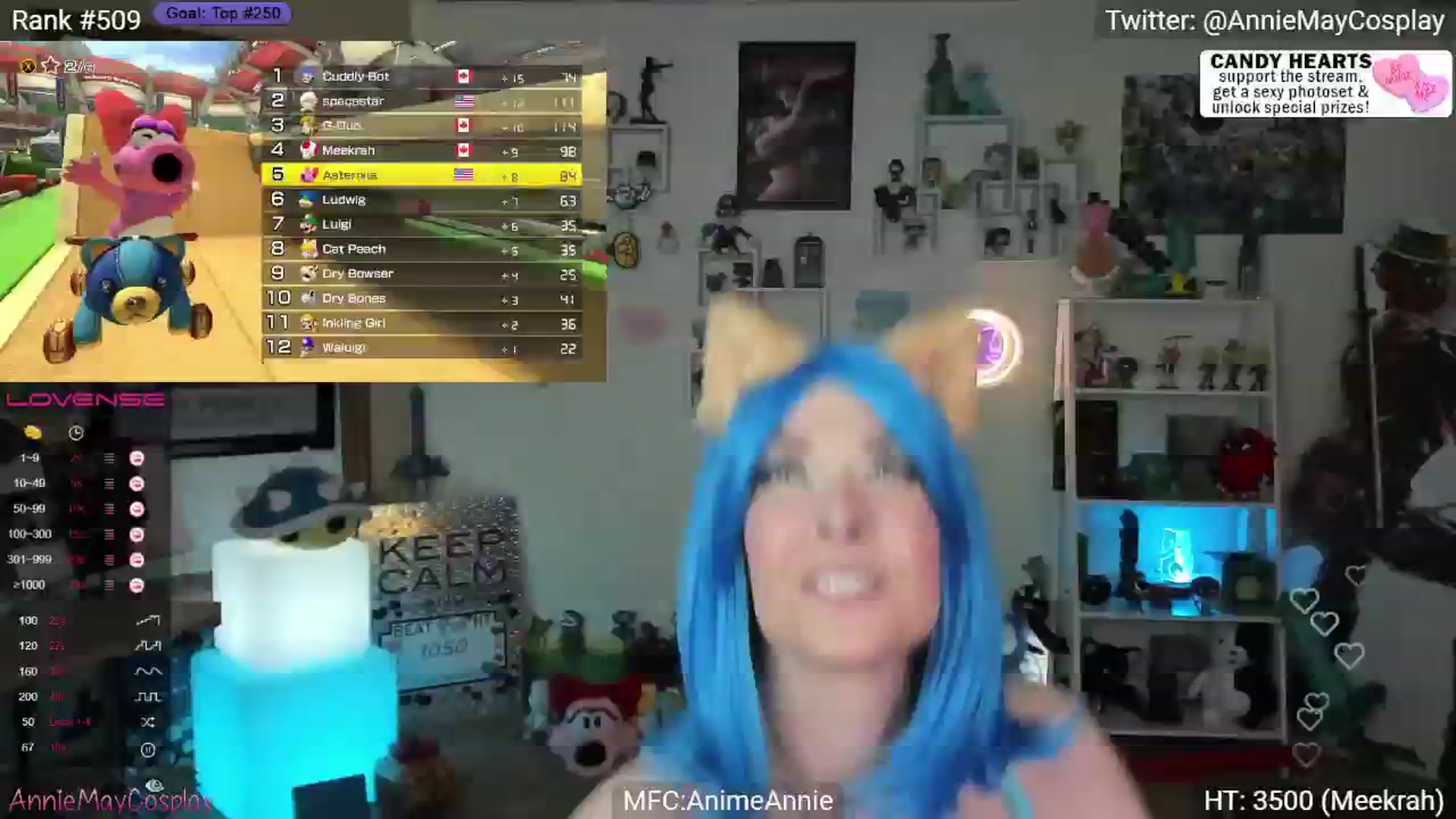 Gallery image thumbnail from AnimeAnnie's myfreecams stream on, 02/04/2024, 03:06 image 8 of 20