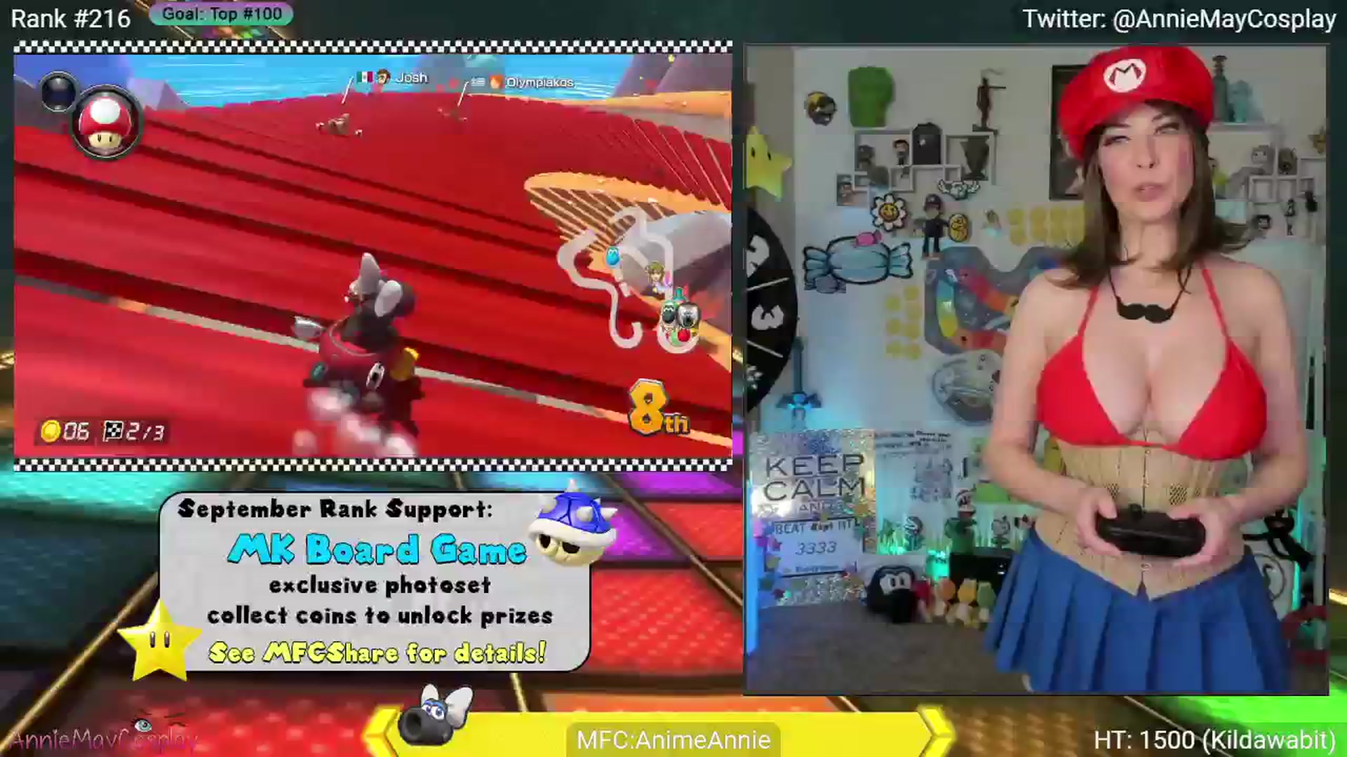 Gallery image thumbnail from AnimeAnnie's myfreecams stream on, 09/03/2024, 04:08 image 12 of 20