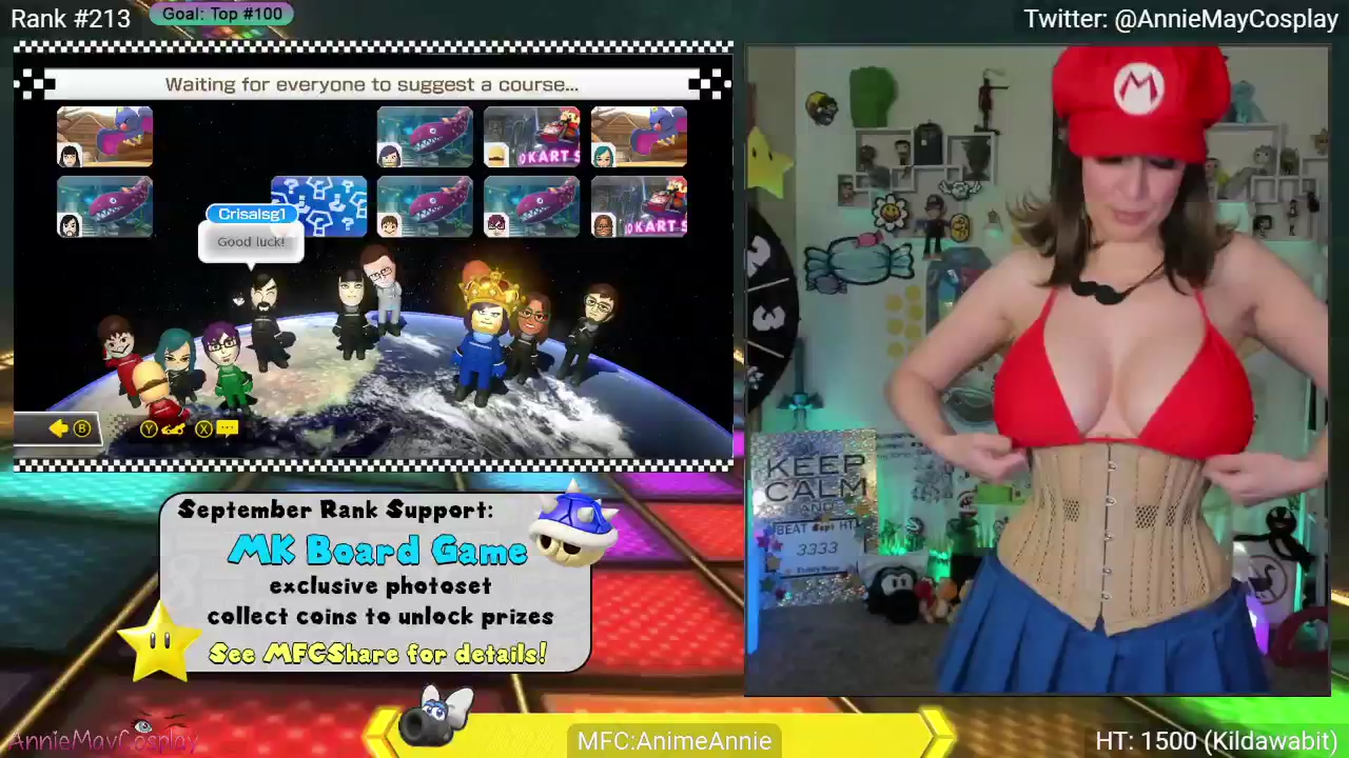 Gallery image thumbnail from AnimeAnnie's myfreecams stream on, 09/03/2024, 04:08 image 13 of 20