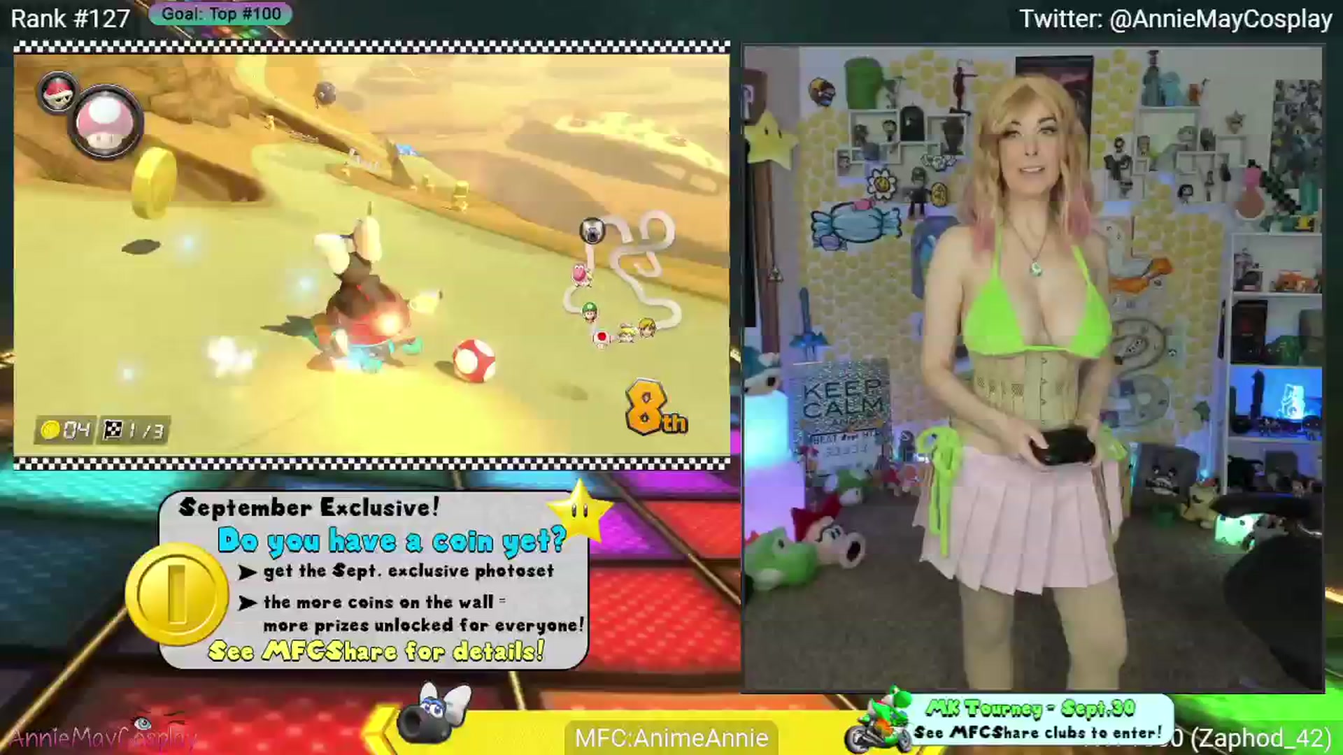 Gallery image thumbnail from AnimeAnnie's myfreecams stream on, 10/01/2024, 04:01 image 1 of 20