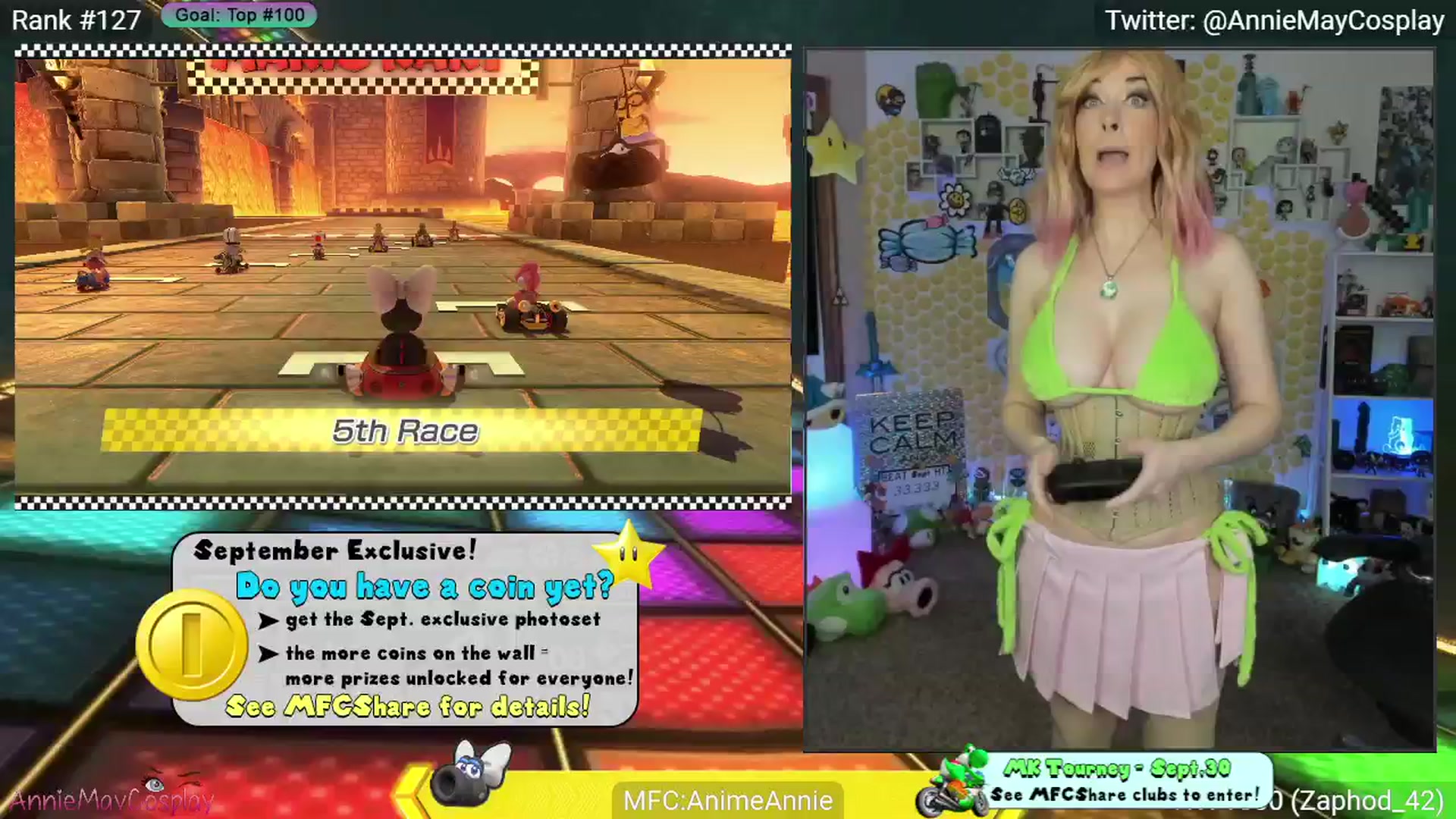 Gallery image thumbnail from AnimeAnnie's myfreecams stream on, 10/01/2024, 04:01 image 2 of 20