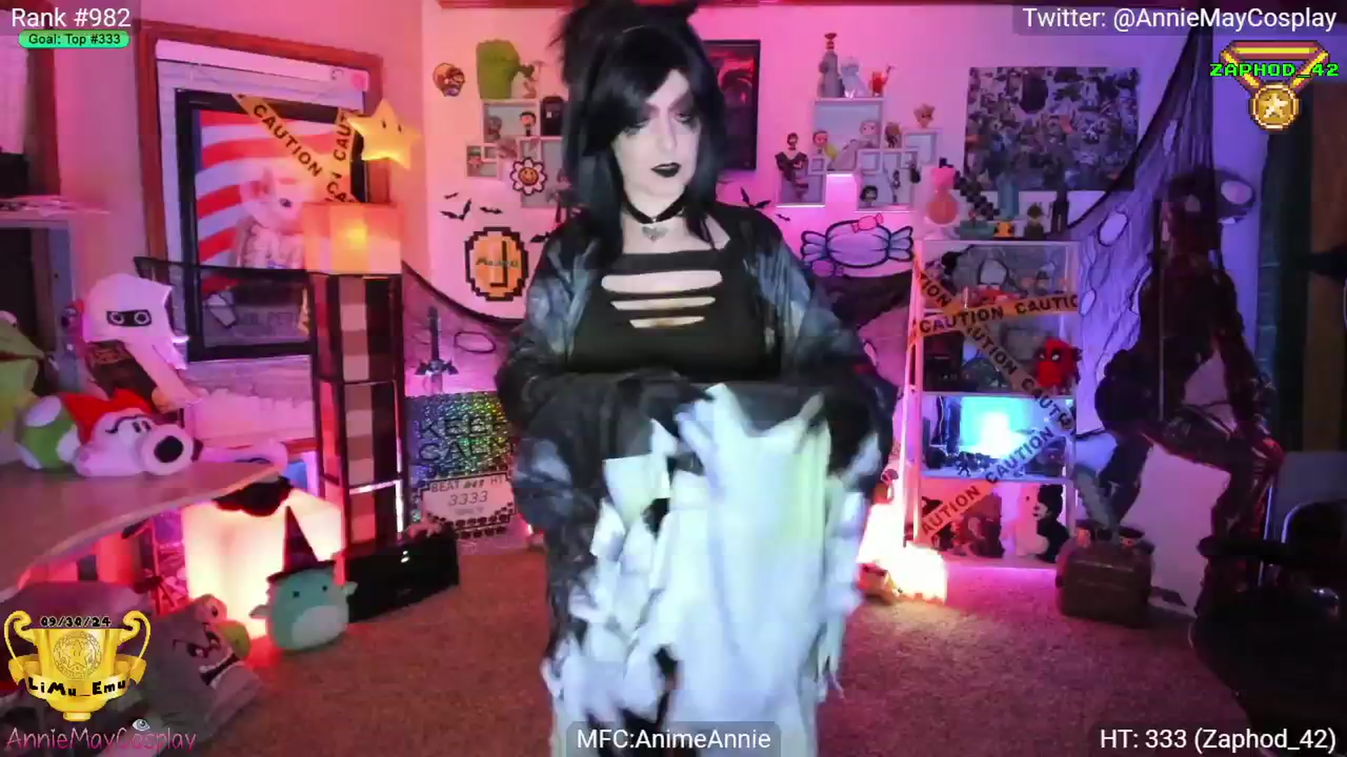 Gallery image thumbnail from AnimeAnnie's myfreecams stream on, 10/31/2024, 01:40 image 6 of 20