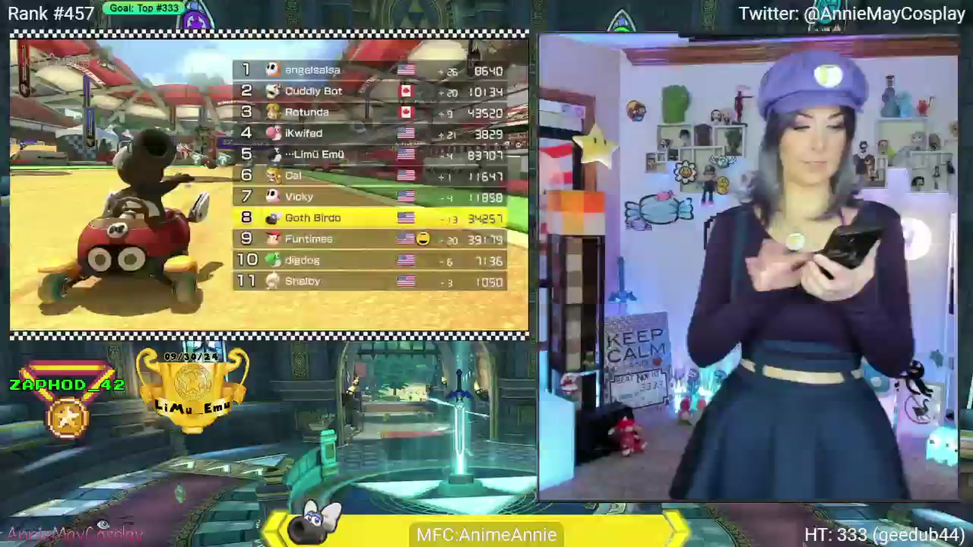 Gallery image thumbnail from AnimeAnnie's myfreecams stream on, 11/05/2024, 04:04 image 9 of 20