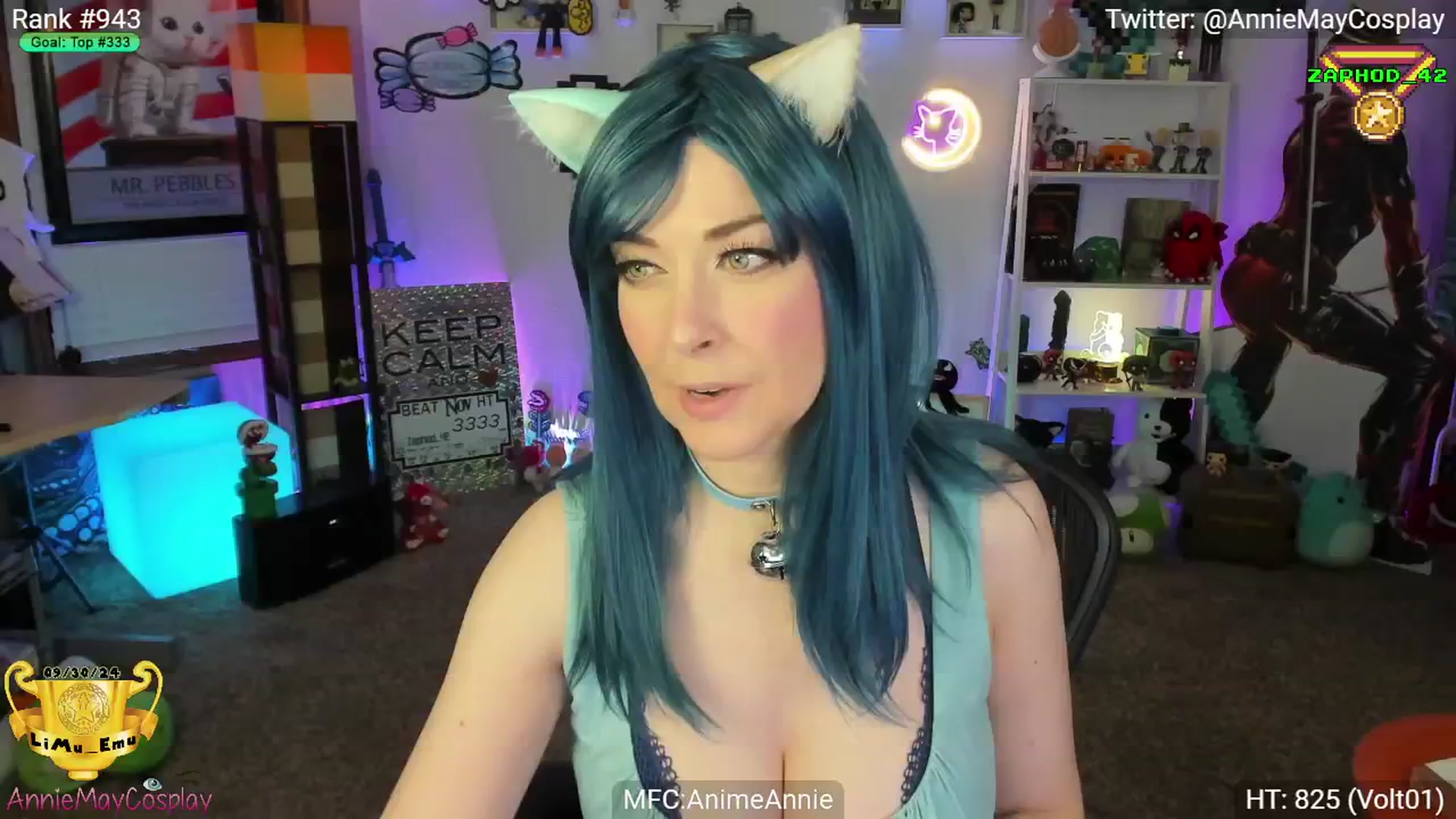 Gallery image thumbnail from AnimeAnnie's myfreecams stream on, 12/01/2024, 01:59 image 15 of 20