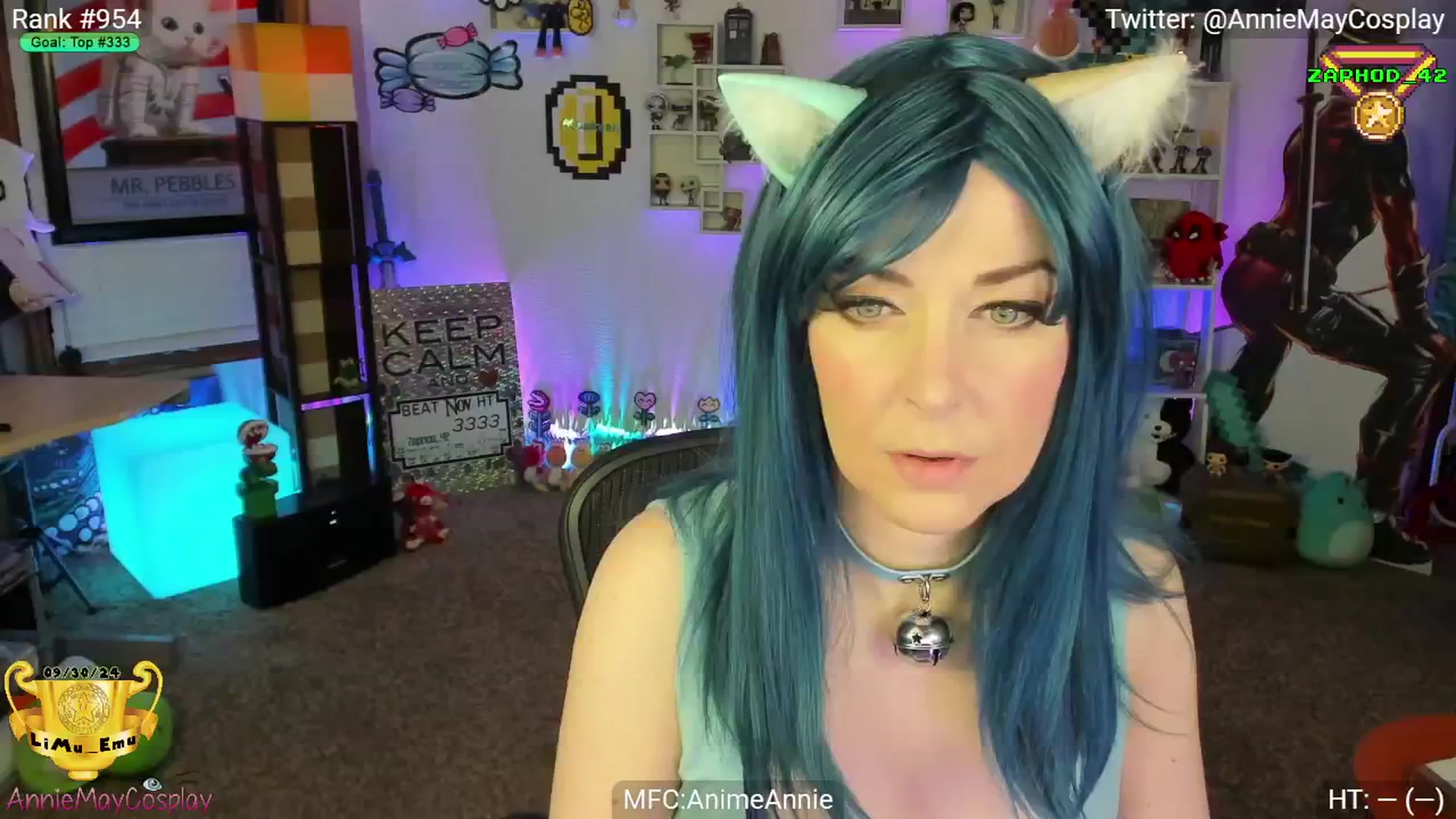 Gallery image thumbnail from AnimeAnnie's myfreecams stream on, 12/01/2024, 01:59 image 9 of 20