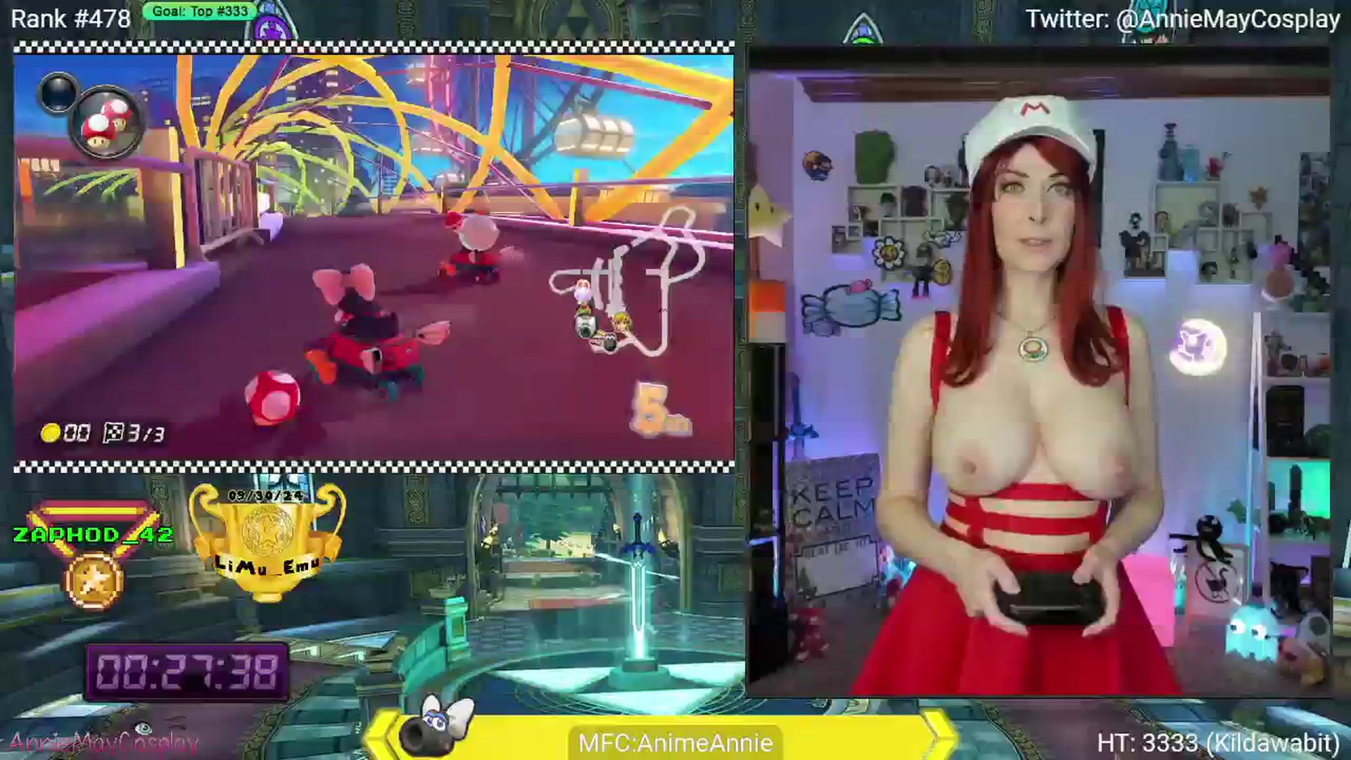 Gallery image thumbnail from AnimeAnnie's myfreecams stream on, 12/03/2024, 04:26 image 13 of 20