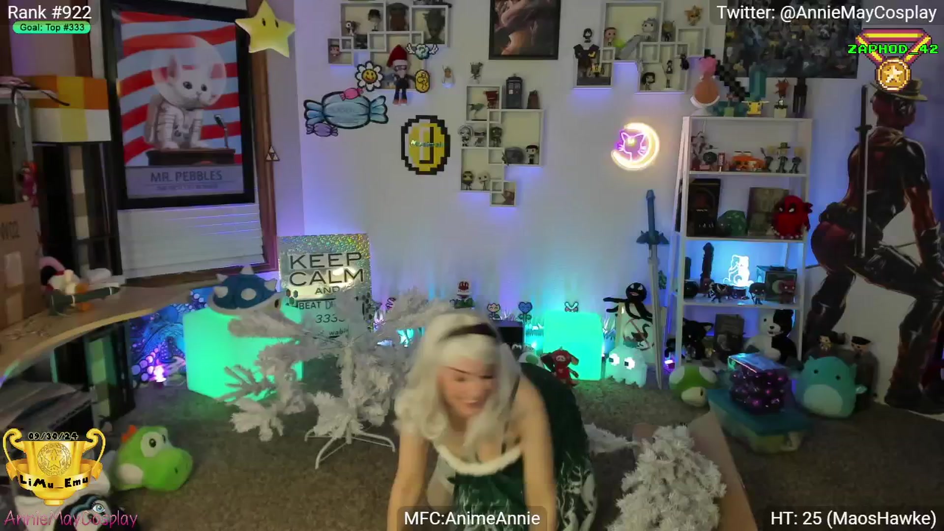 Gallery image thumbnail from AnimeAnnie's myfreecams stream on, 12/05/2024, 03:55 image 4 of 20