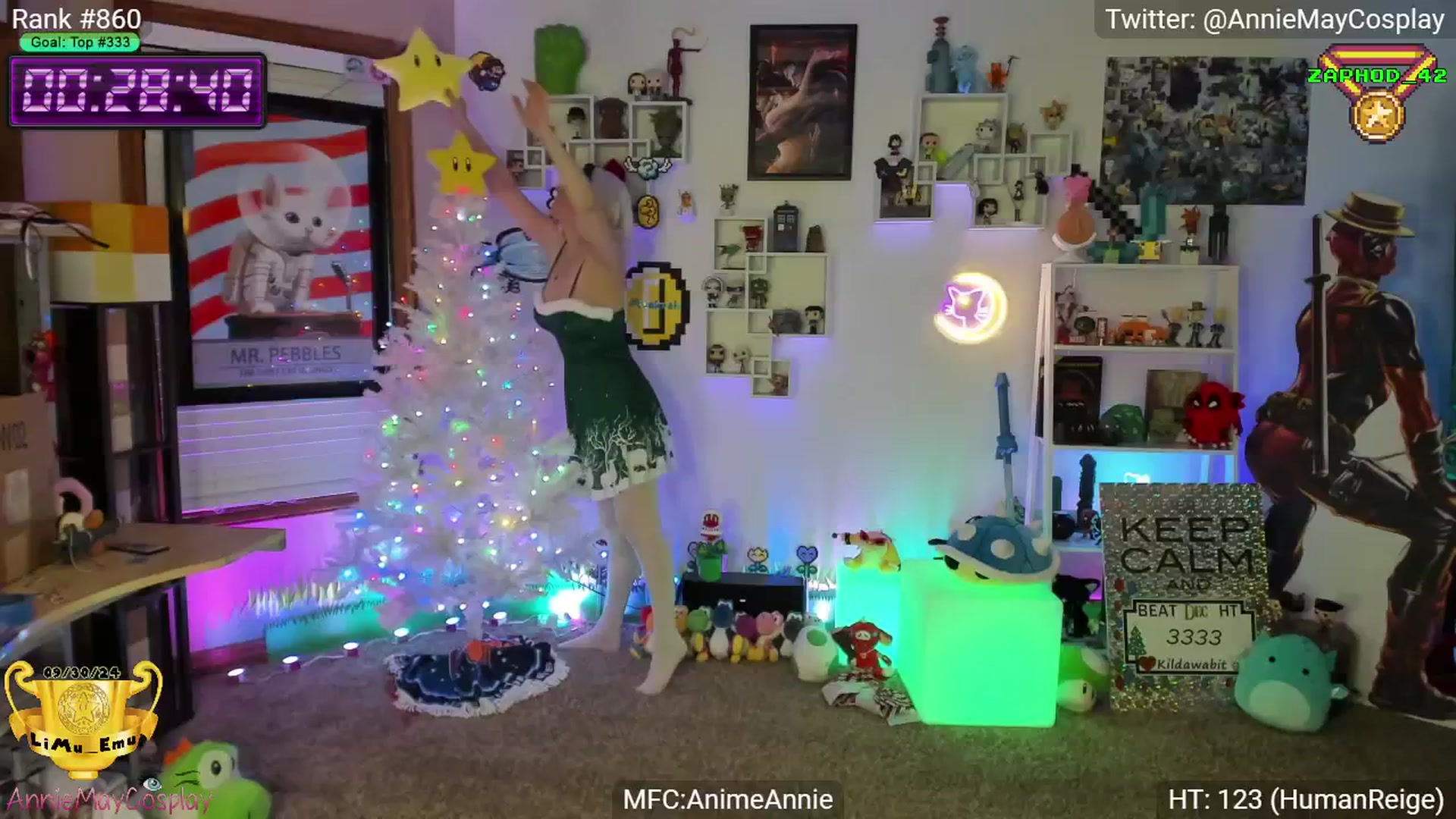 Gallery image thumbnail from AnimeAnnie's myfreecams stream on, 12/05/2024, 03:55 image 15 of 20