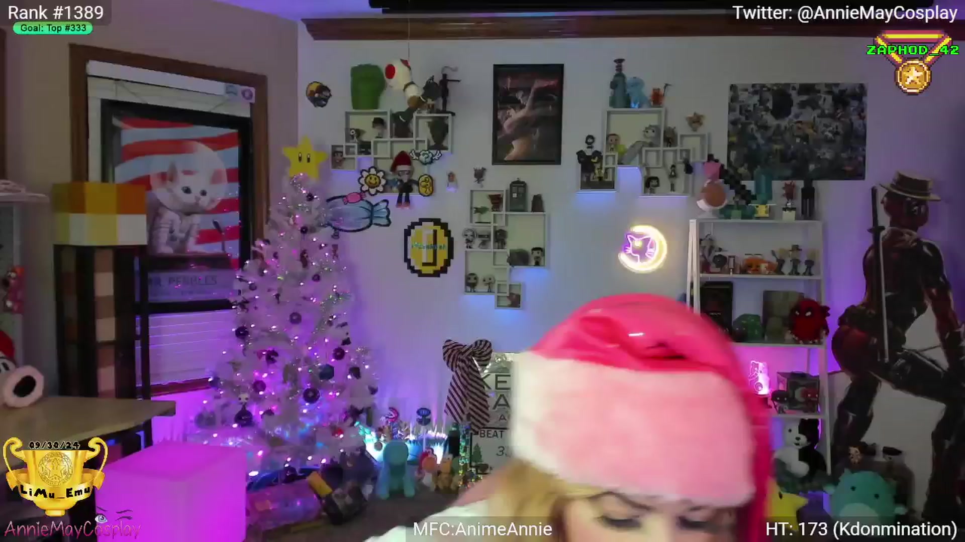 Gallery image thumbnail from AnimeAnnie's myfreecams stream on, 12/10/2024, 04:26 image 3 of 20
