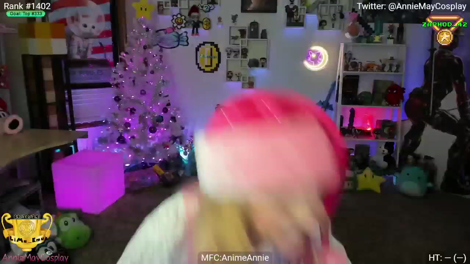 Gallery image thumbnail from AnimeAnnie's myfreecams stream on, 12/10/2024, 04:26 image 2 of 20