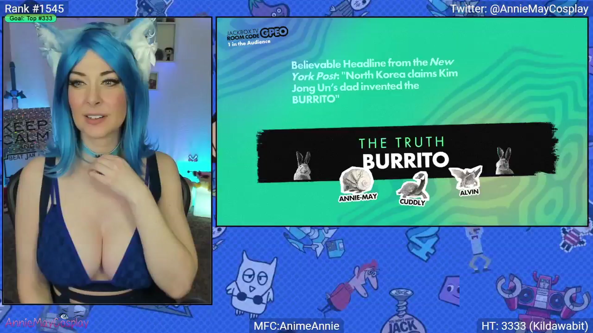 Gallery image thumbnail from AnimeAnnie's myfreecams stream on, 01/05/2025, 04:20 image 8 of 20
