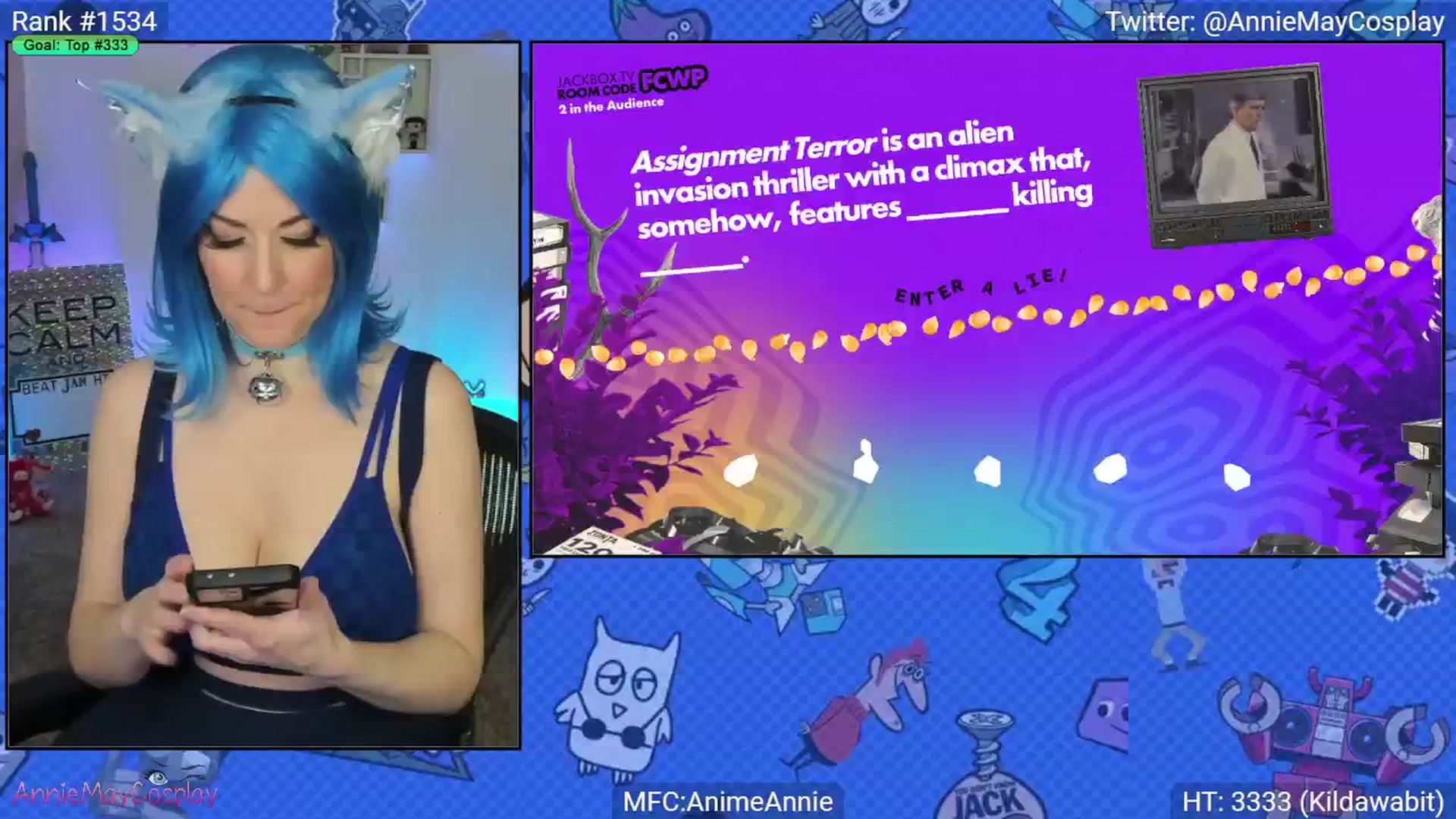 Gallery image thumbnail from AnimeAnnie's myfreecams stream on, 01/05/2025, 04:20 image 12 of 20