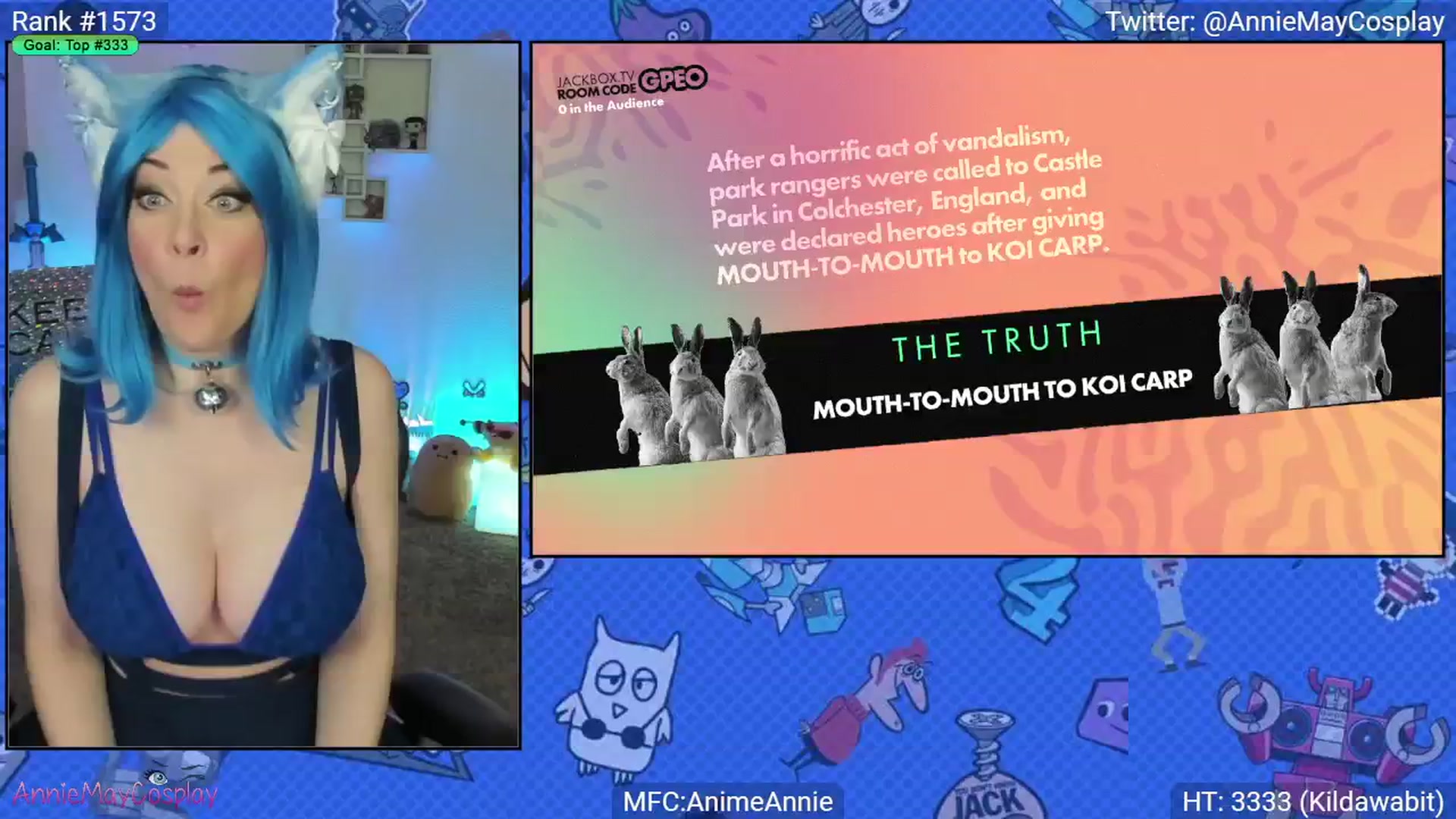 Gallery image thumbnail from AnimeAnnie's myfreecams stream on, 01/05/2025, 04:20 image 6 of 20